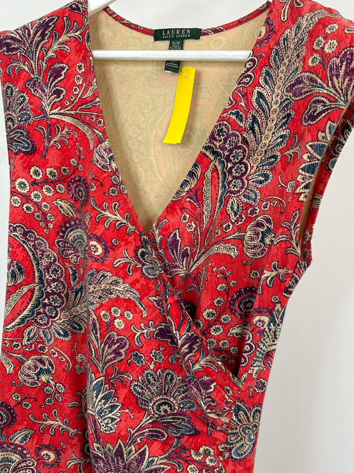 Lauren Ralph Lauren Size M Red Print Women Dress