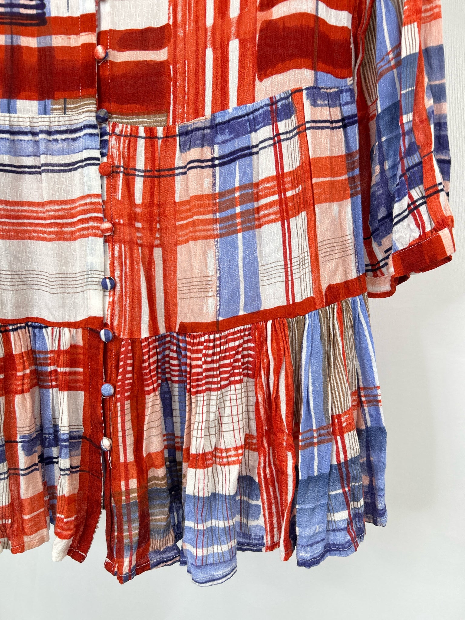 MAEVE Size S Red and Blue Women Top