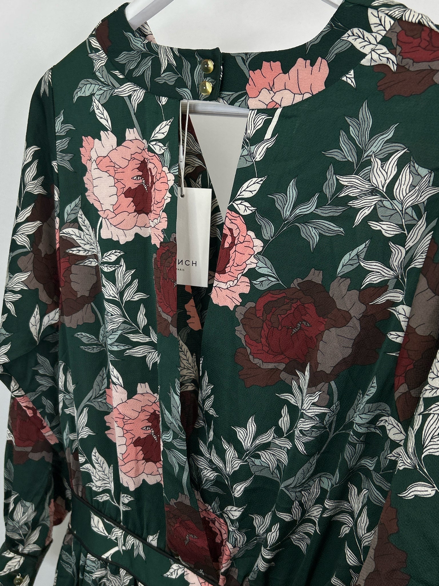 FRNCH Size S Green Floral Women Dress NWT