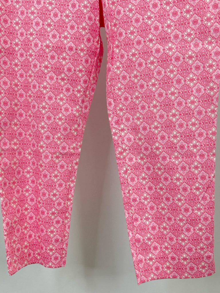 TALBOTS Size 10P Pink Print Pants