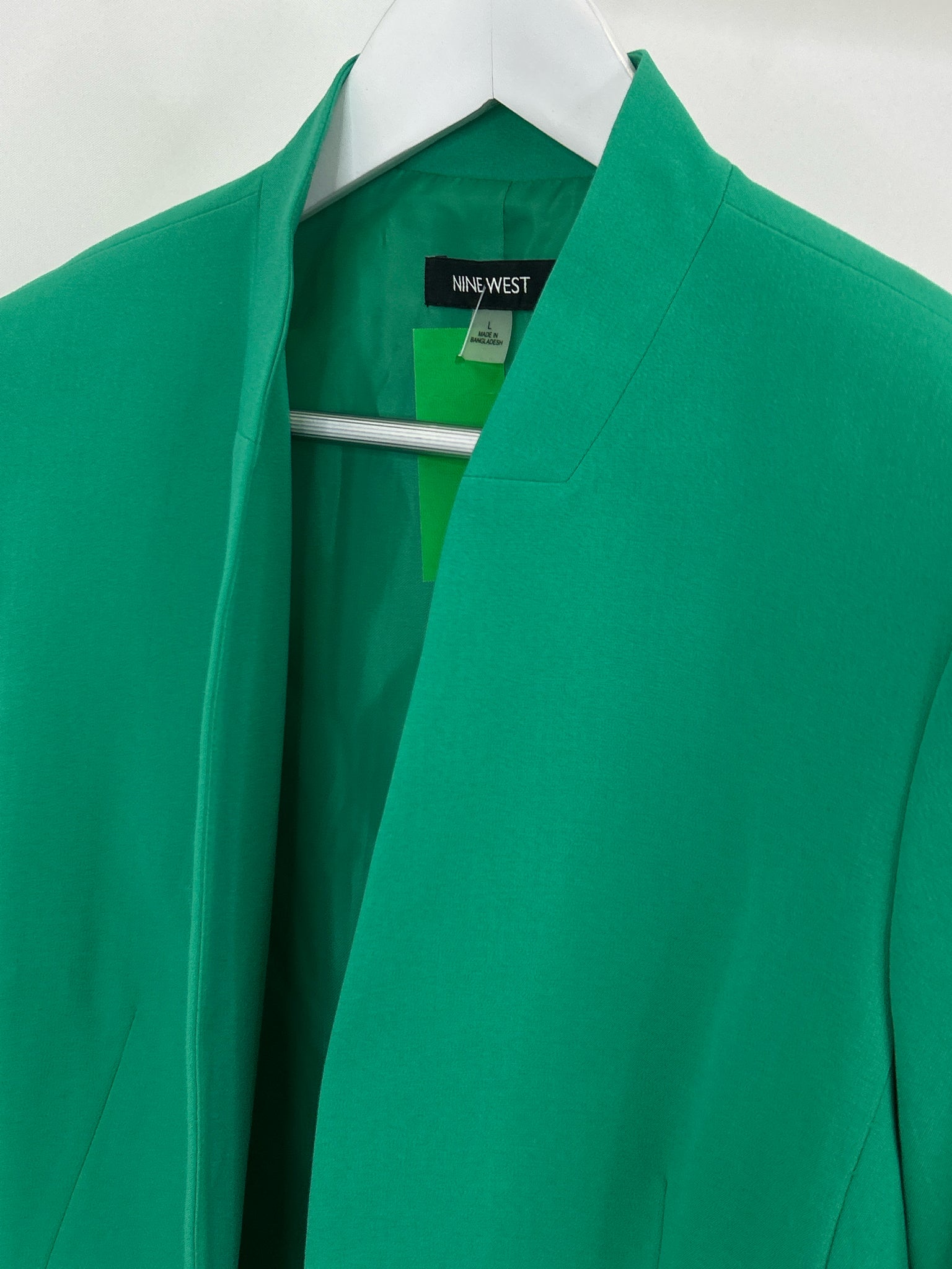 NINE WEST Size L Kelly Green Women Blazer