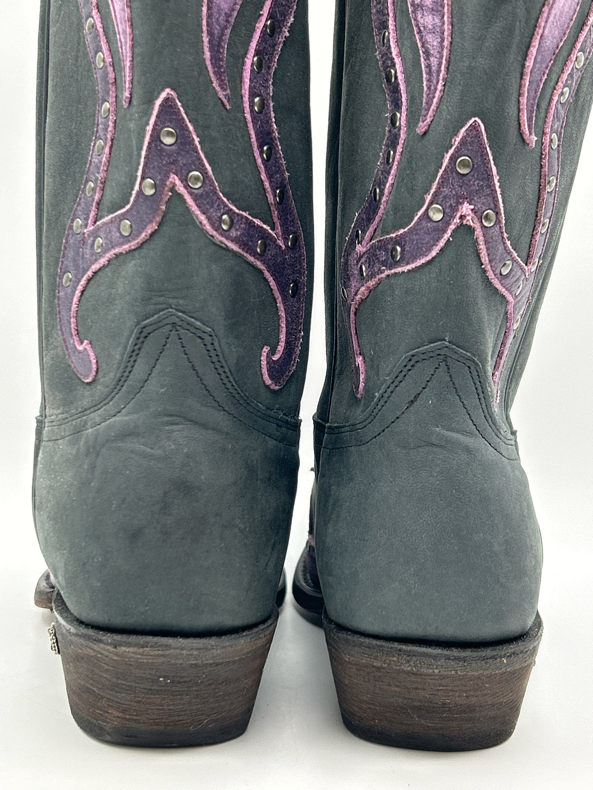 EIGHT SECOND ANGEL Size 10 Black and Purple Women Boots