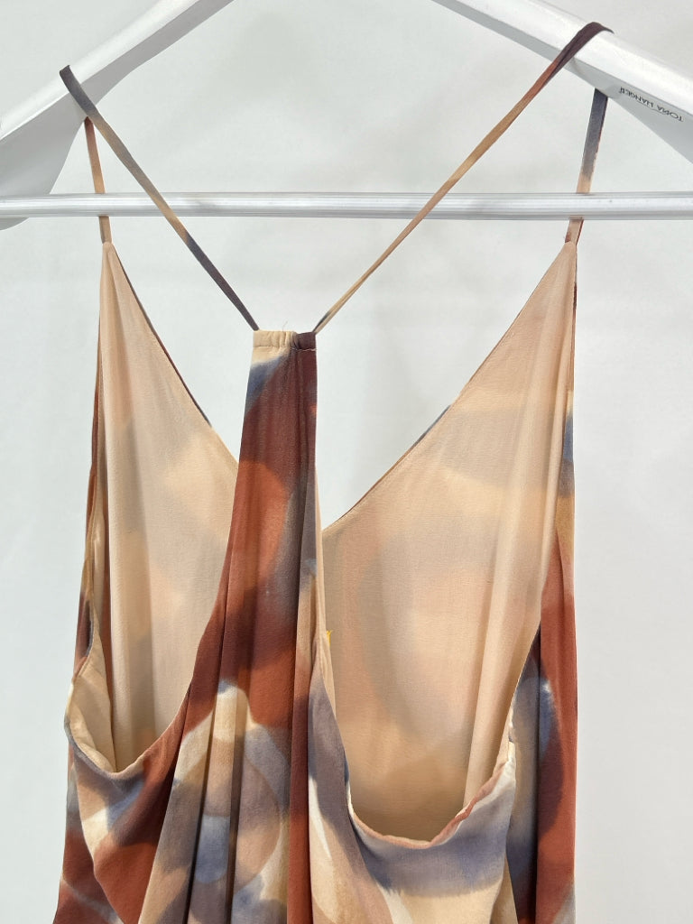 ALICE + OLIVIA Size M TAN PRINT Women's Dress