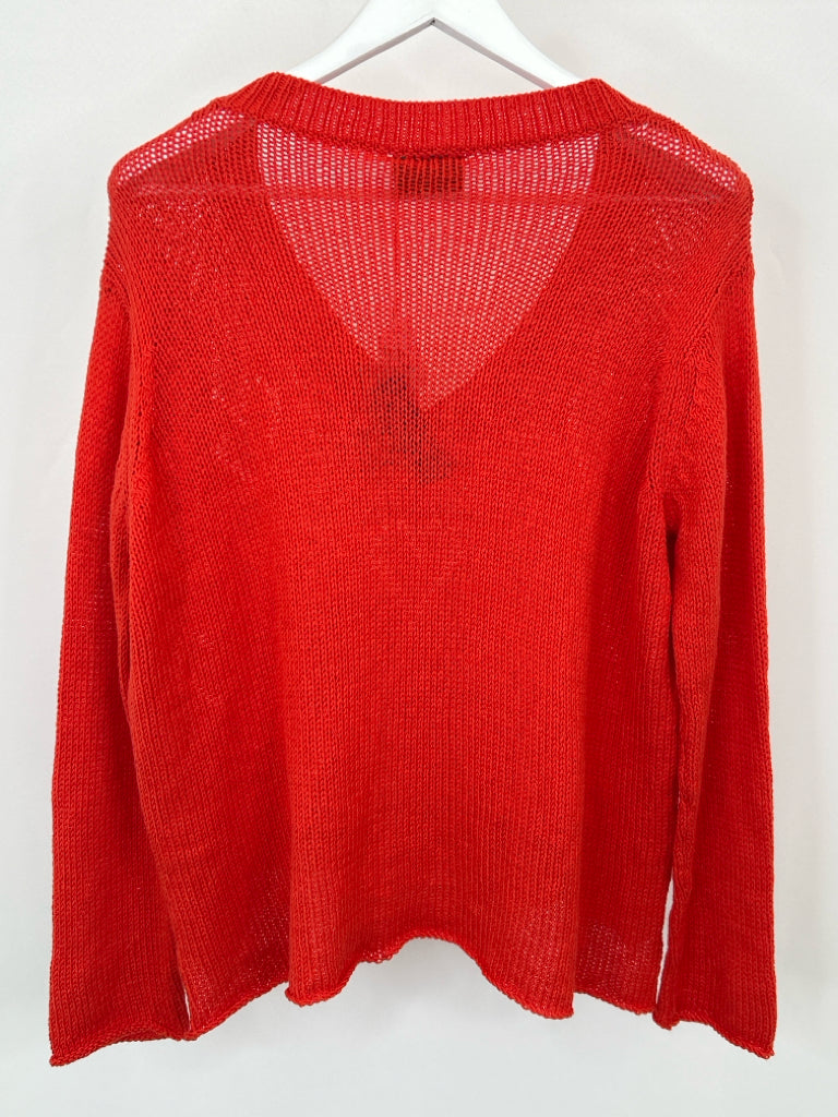 WOODEN SHIPS Women Size M/L Red Sweater