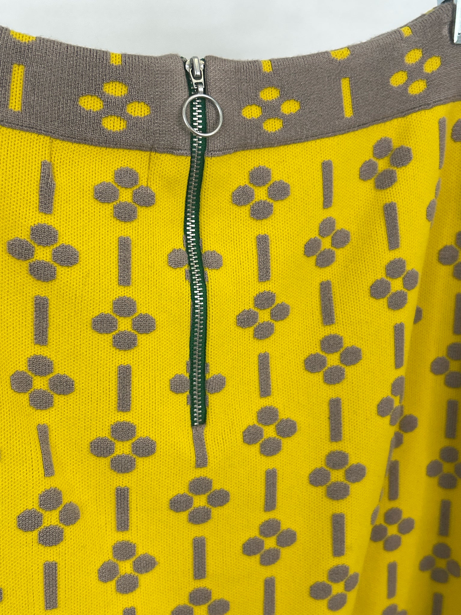 MAEVE Size XL Yellow Print Women Skirt