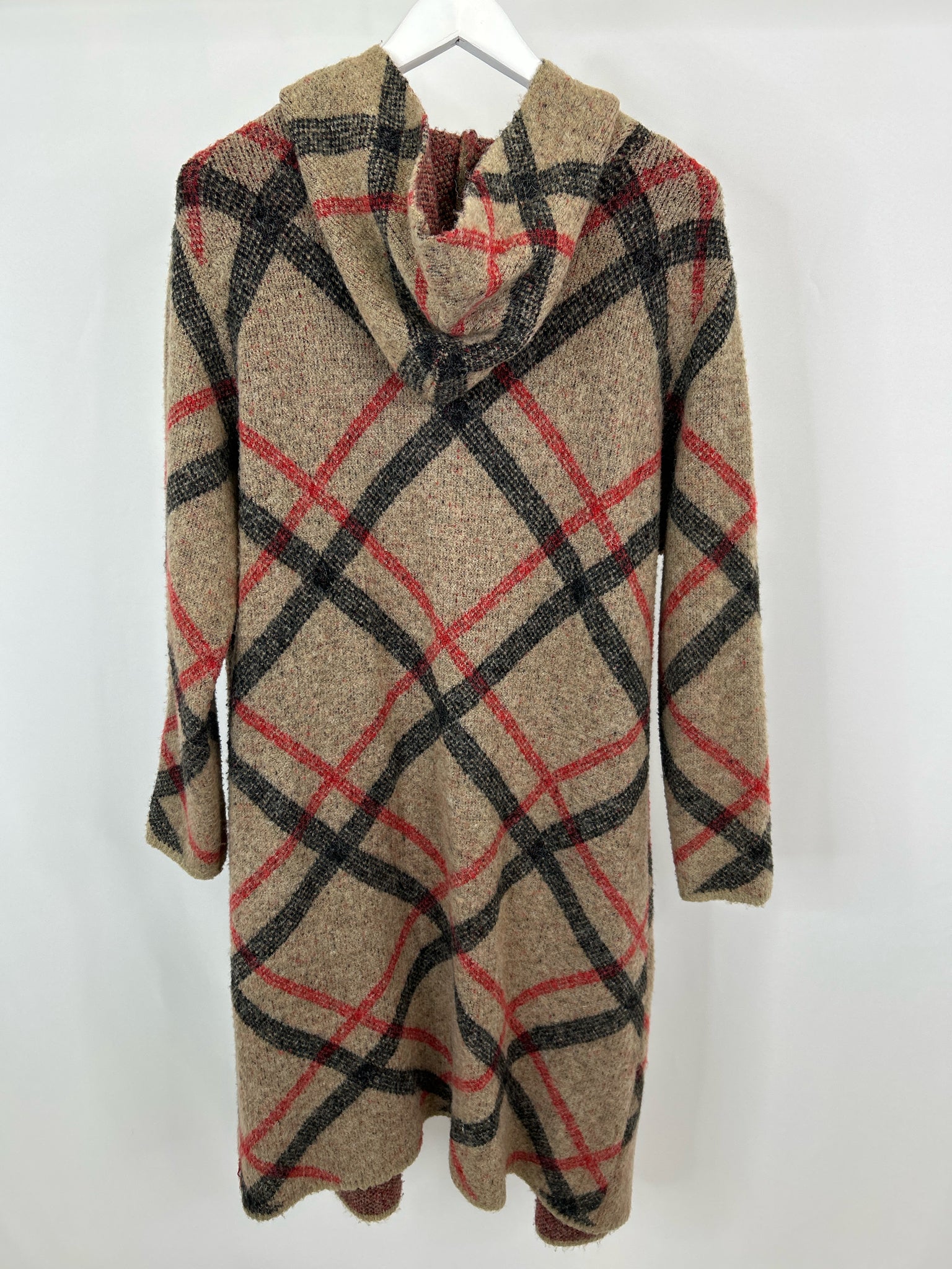 JOSEPH A Size XL Brown Print Women Cardigan Duster