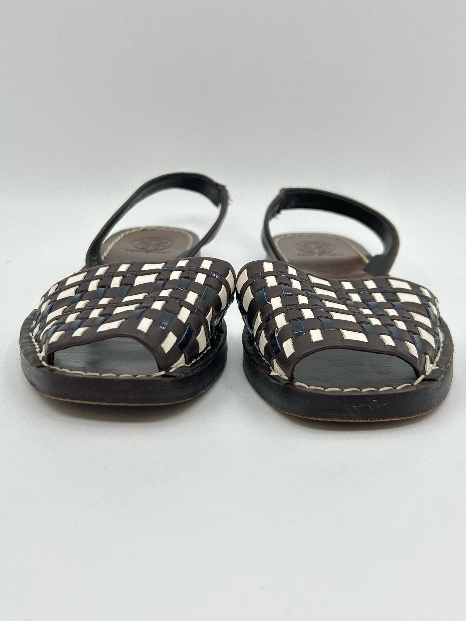 TORY BURCH Size 7.5M DARK BROWN Women Sandal