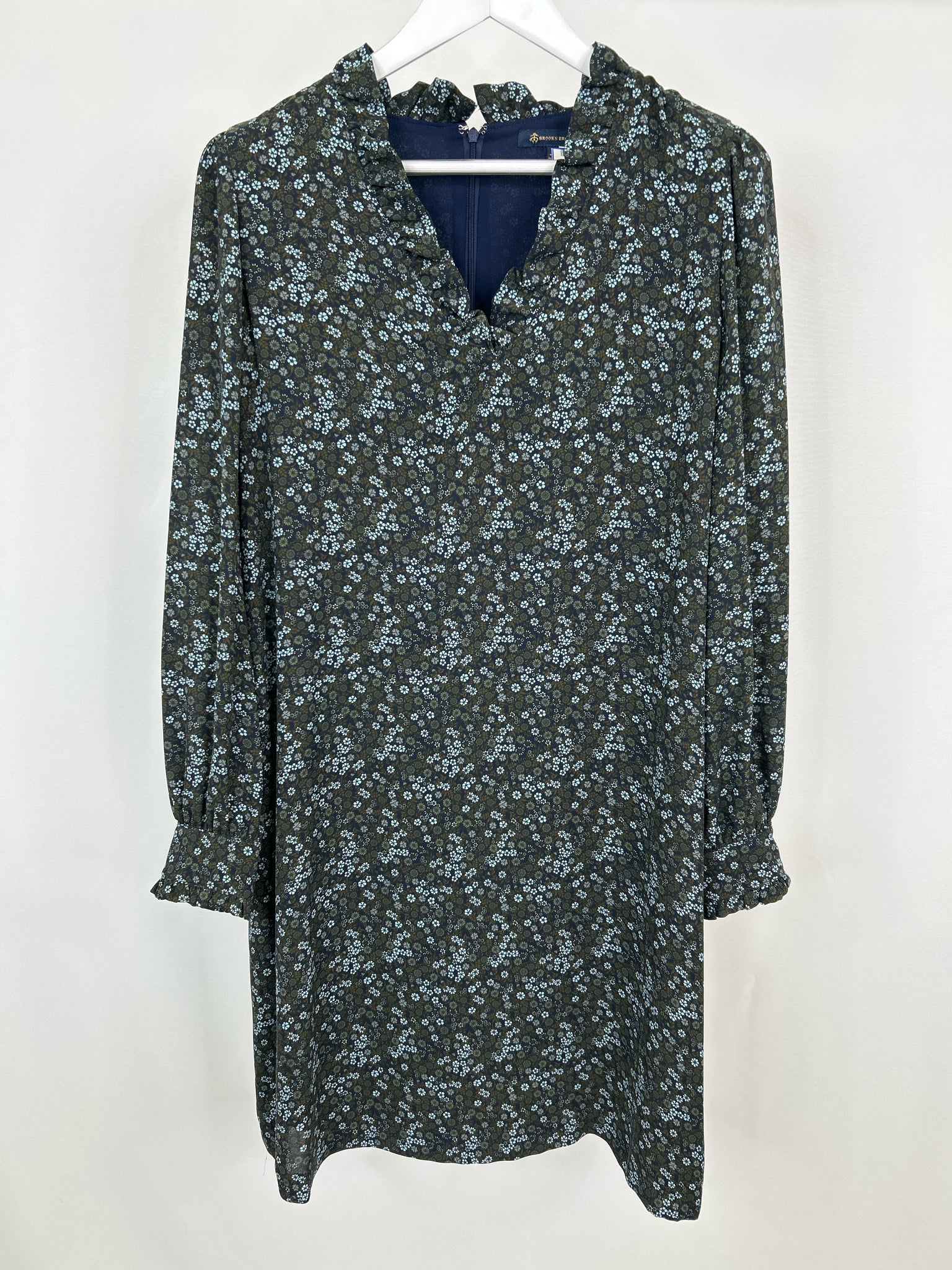 BROOKS BROTHERS Size 12 Green Floral Women Dress