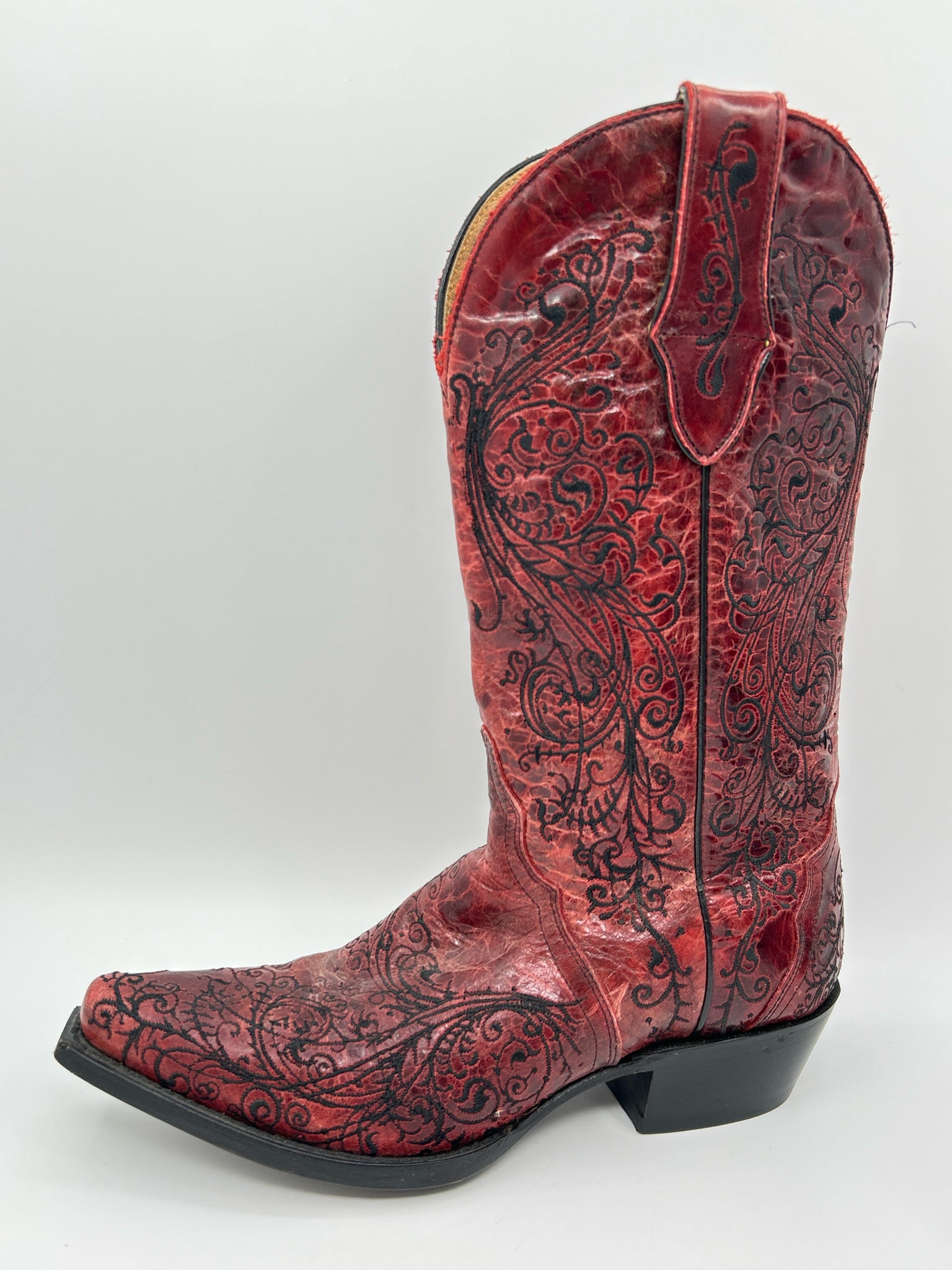 STERLING RIVER BOOTS Size 7.5B Red Women Boots