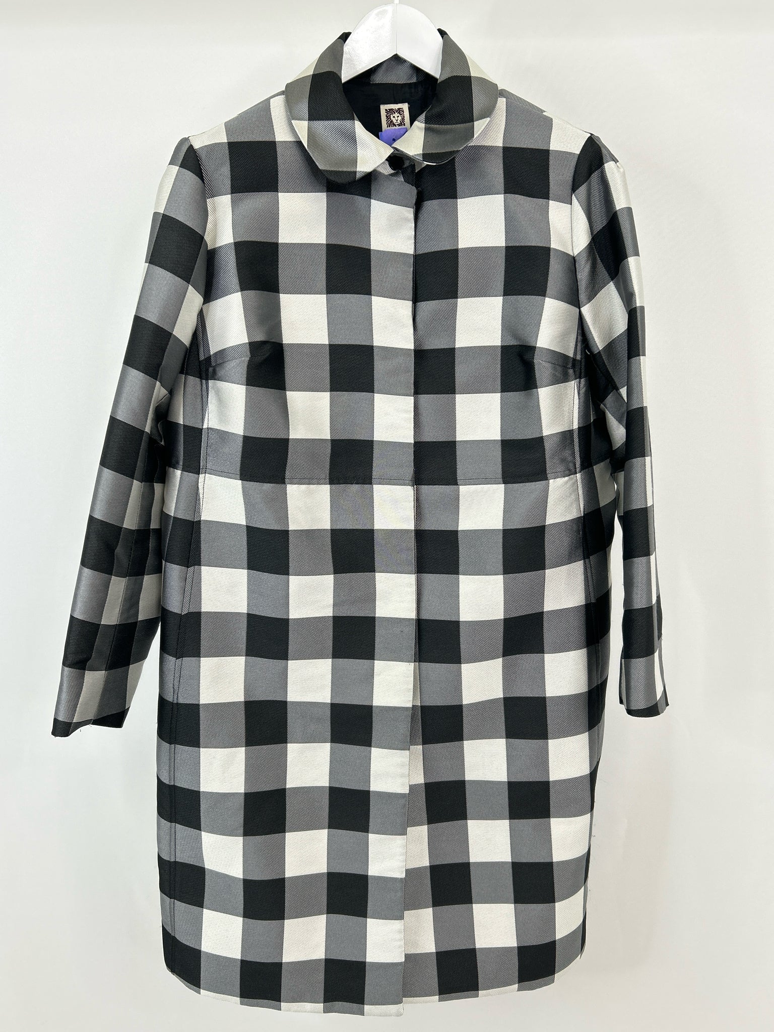 ANNE KLEIN Size XL Black and White Women Coat