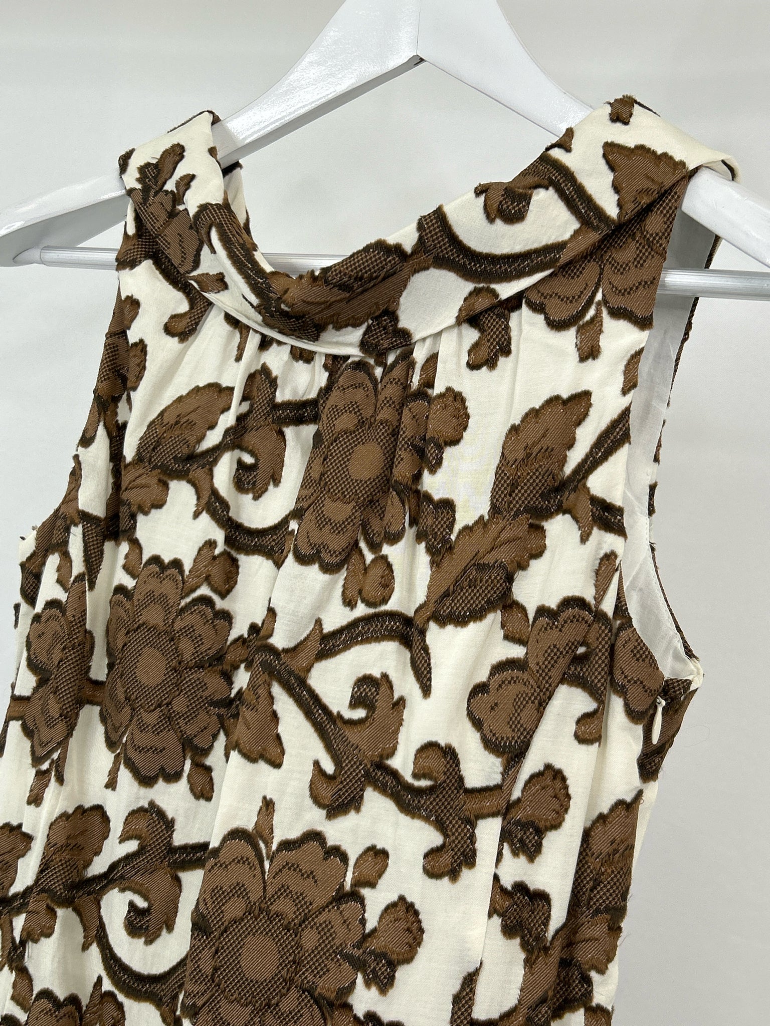 MILLY Size 2 WHITE AND BROWN Women's Dress