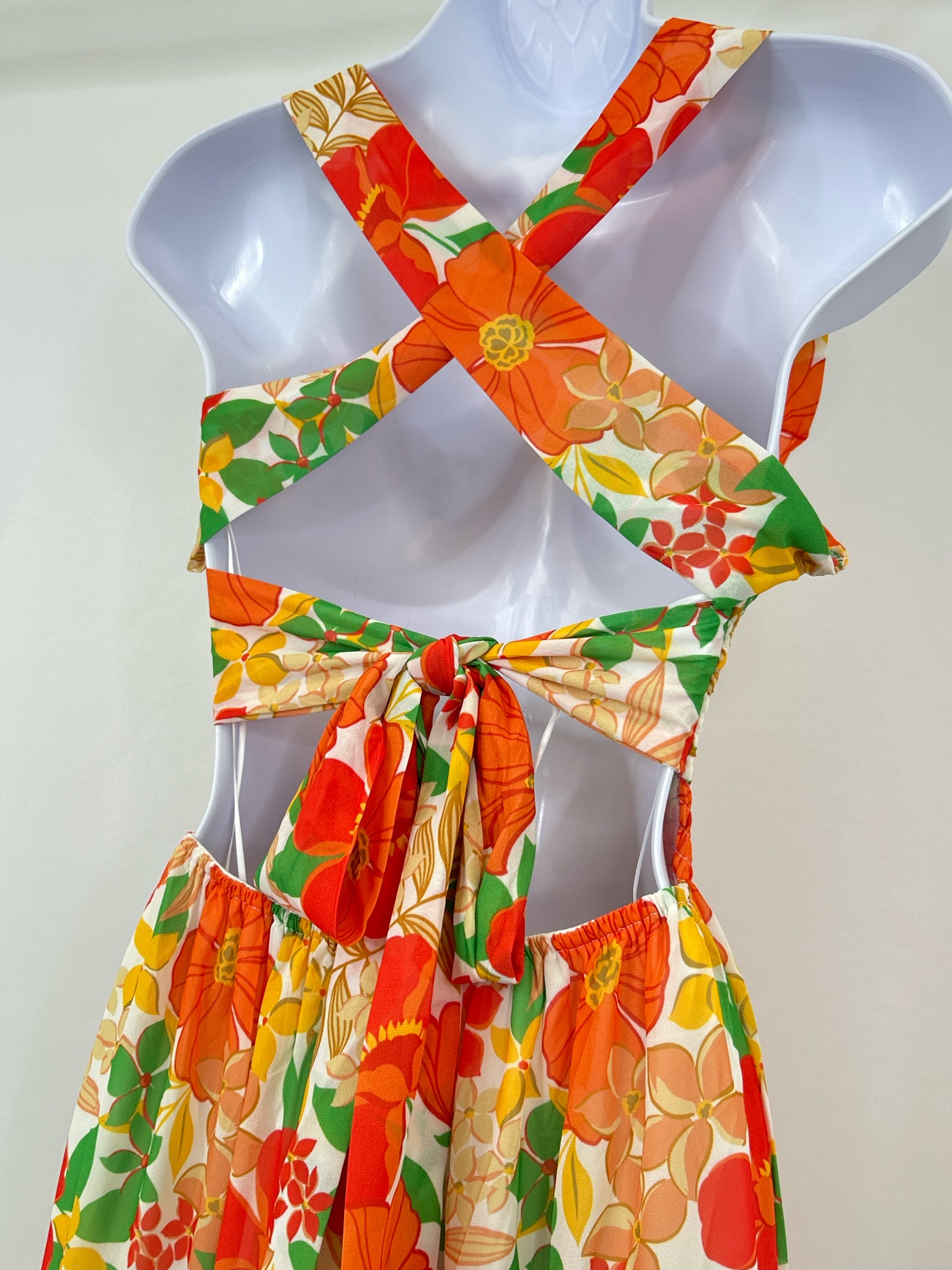 VICI Size S Orange Print Women Dress