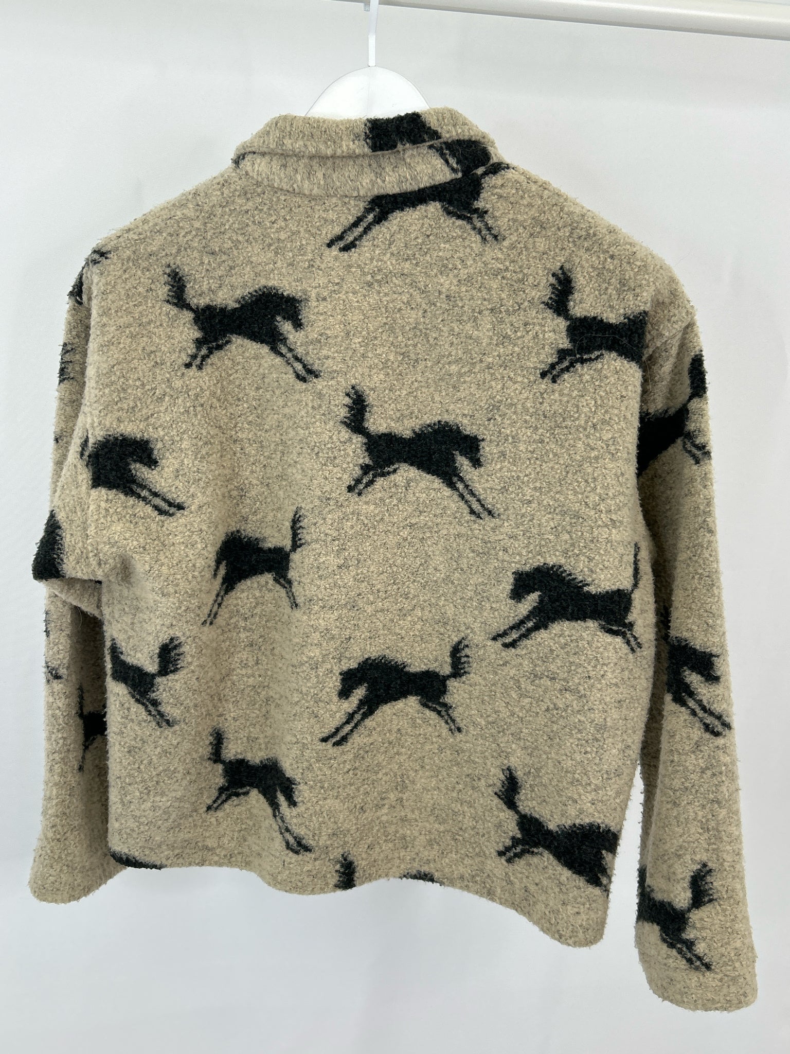 TRUE GRIT Size L BEIGE AND BLACK Women Jacket