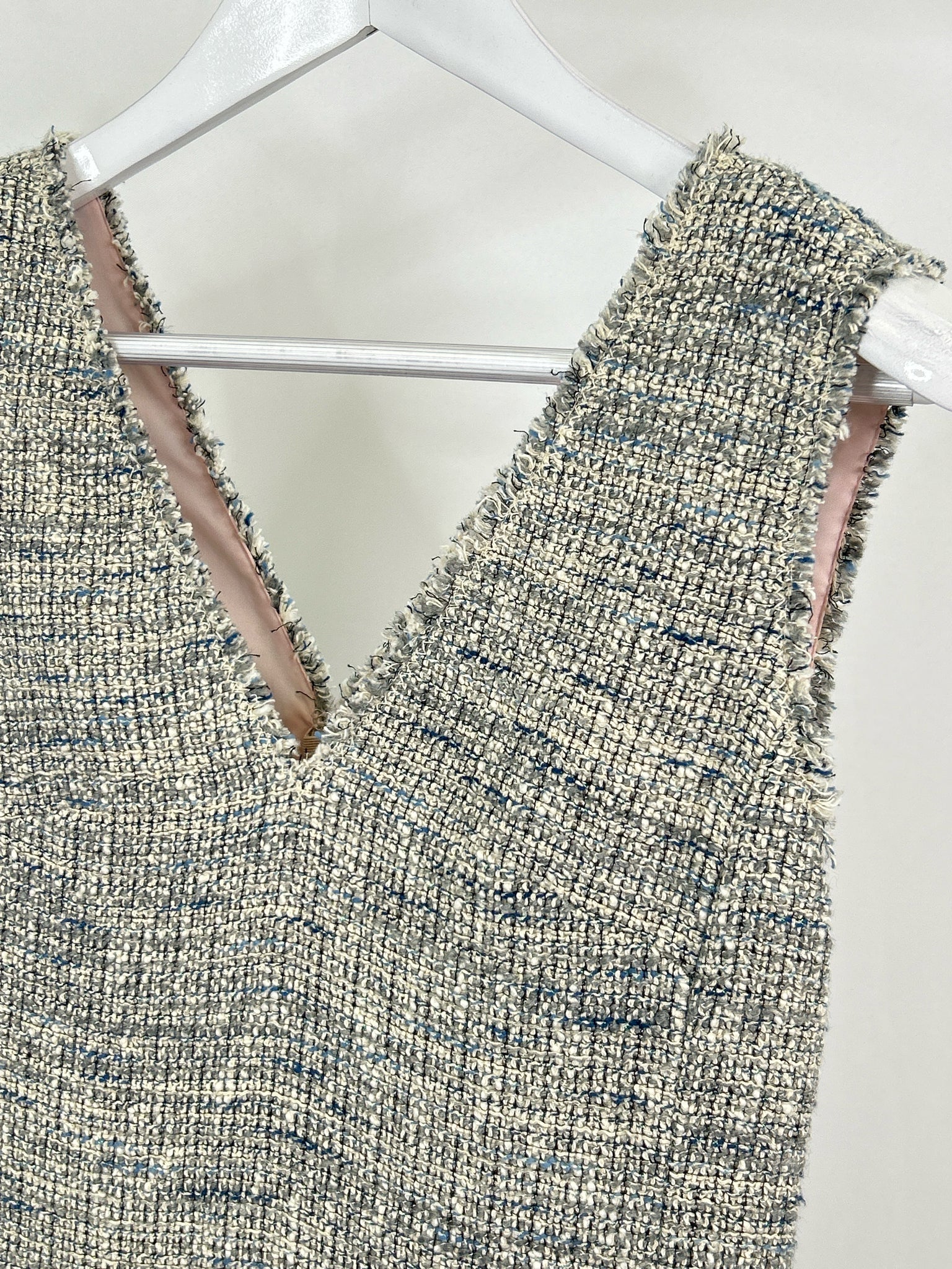 REBECCA TAYLOR Size 0 Blue Tweed Women Dress