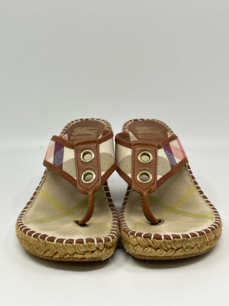 BURBERRY Women Size 37 Tan Sandal
