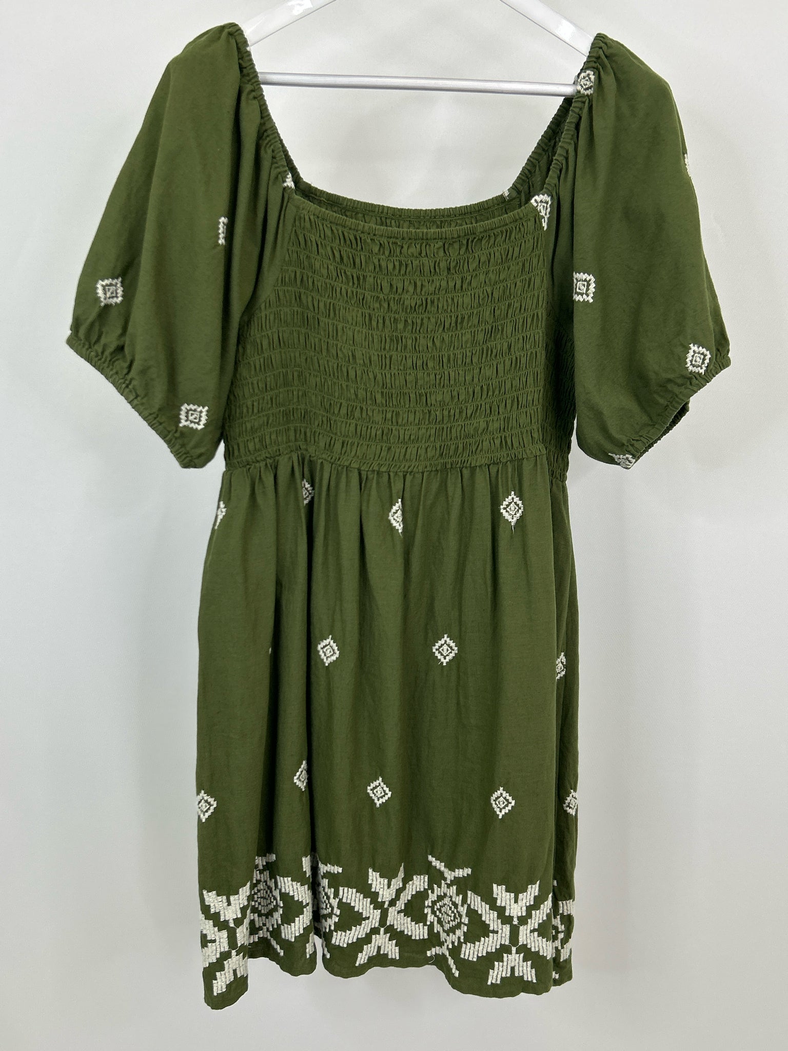 CUPIO Size XL Green Print Women Dress