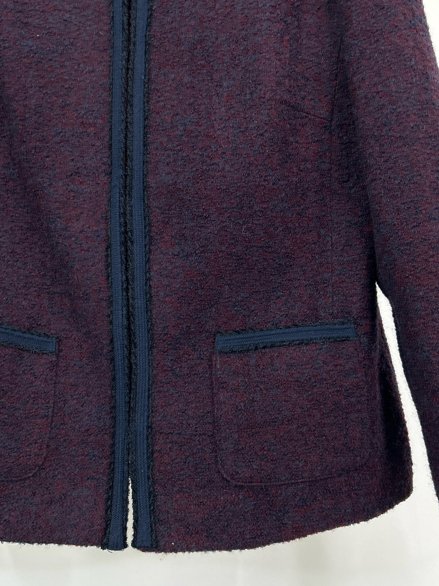 TALBOTS Size 10 Eggplant and Navy Women Jacket