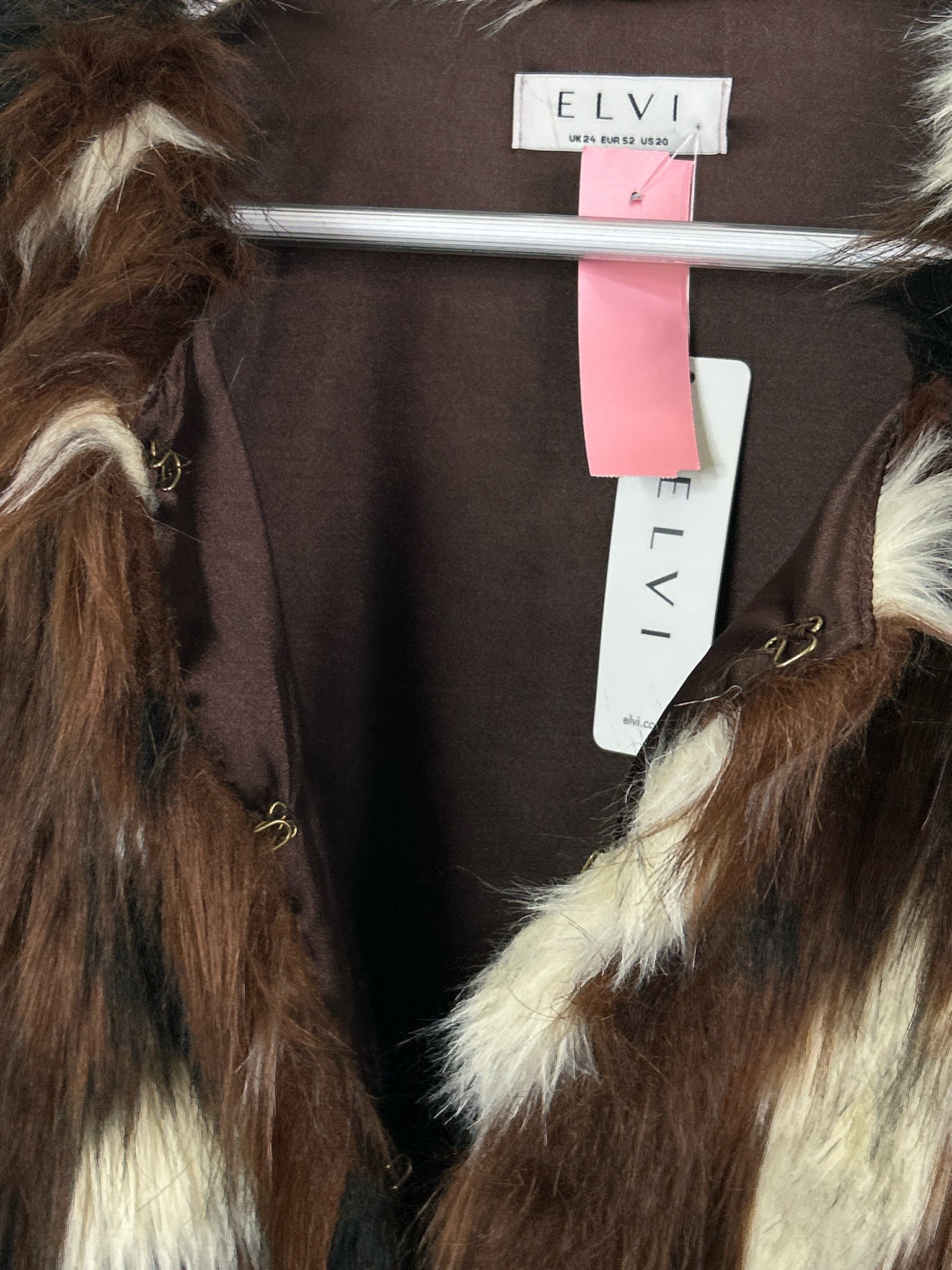 ELVI Size 20 Brown and Black Women Coat