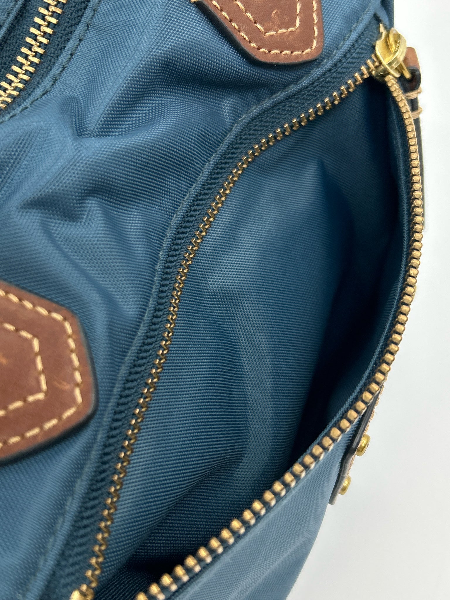 FRYE Blue and Brown Women Purse