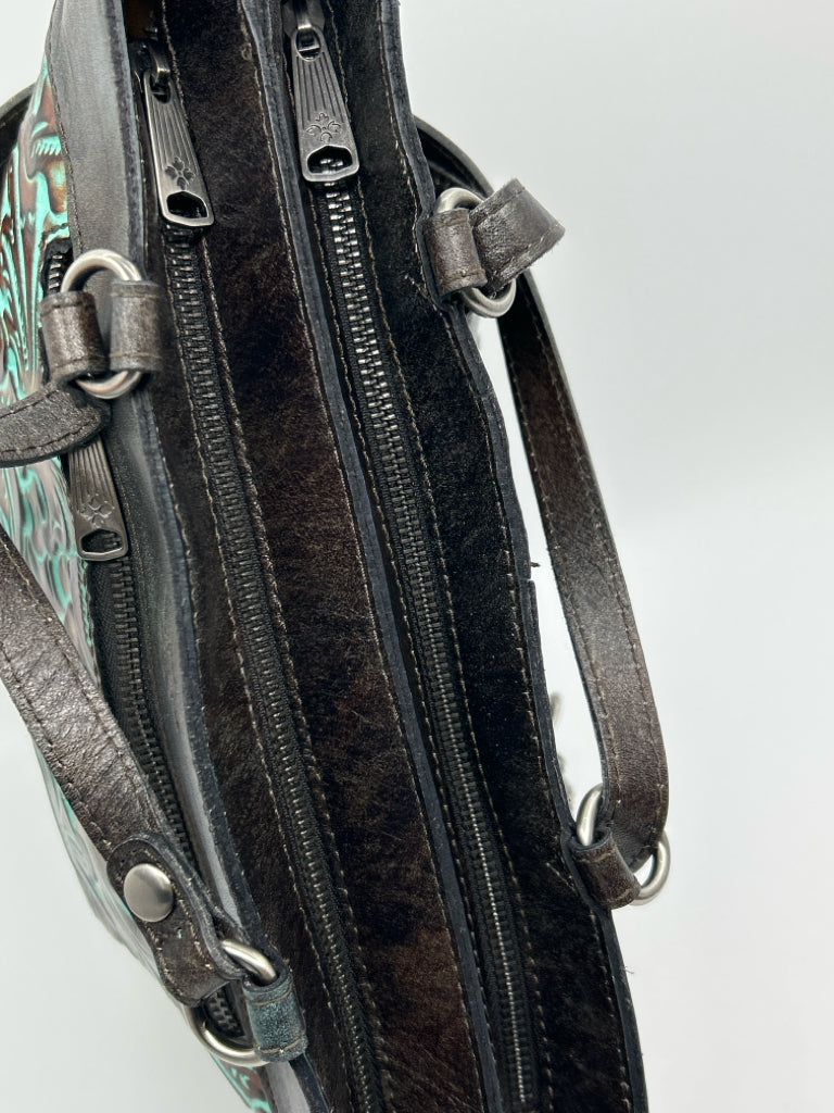 PATRICIA NASH Turquoise & Black Backpack