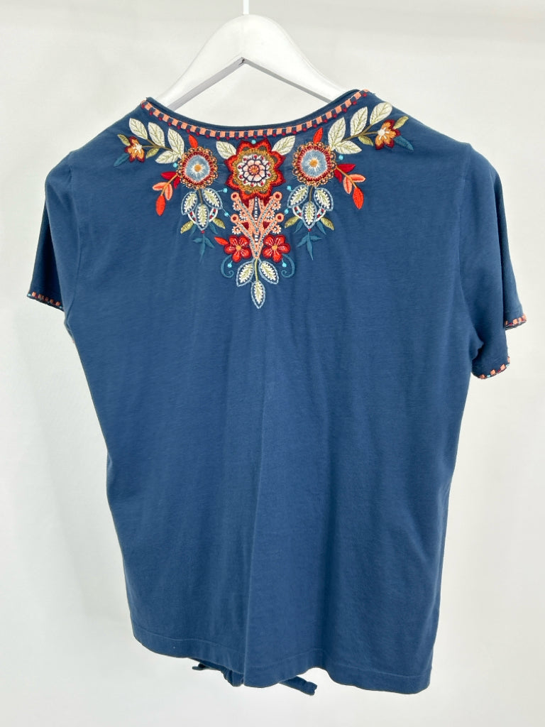 JOHNNY WAS Size XS Blue floral Women's Top