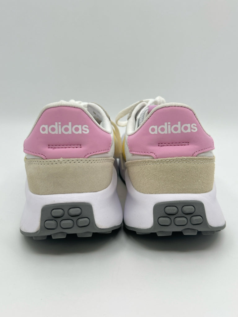 ADIDAS Size 7.5 White and PINK Sneakers