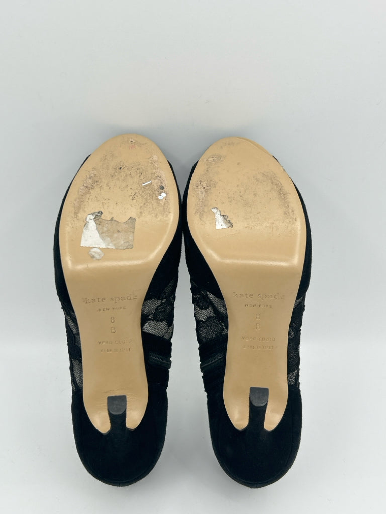 KATE SPADE Size 8B Black Lace Pumps