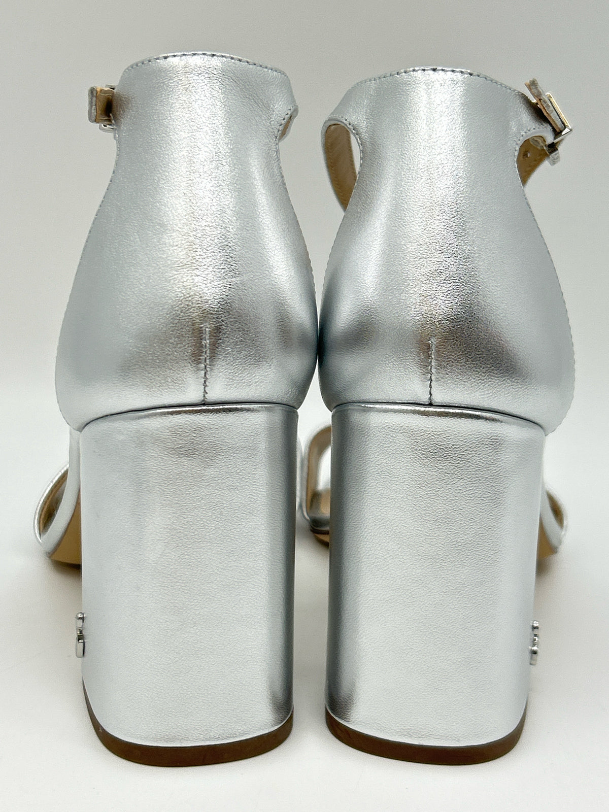 SAM EDELMAN Size 10 Silver Metallic Women Sandal