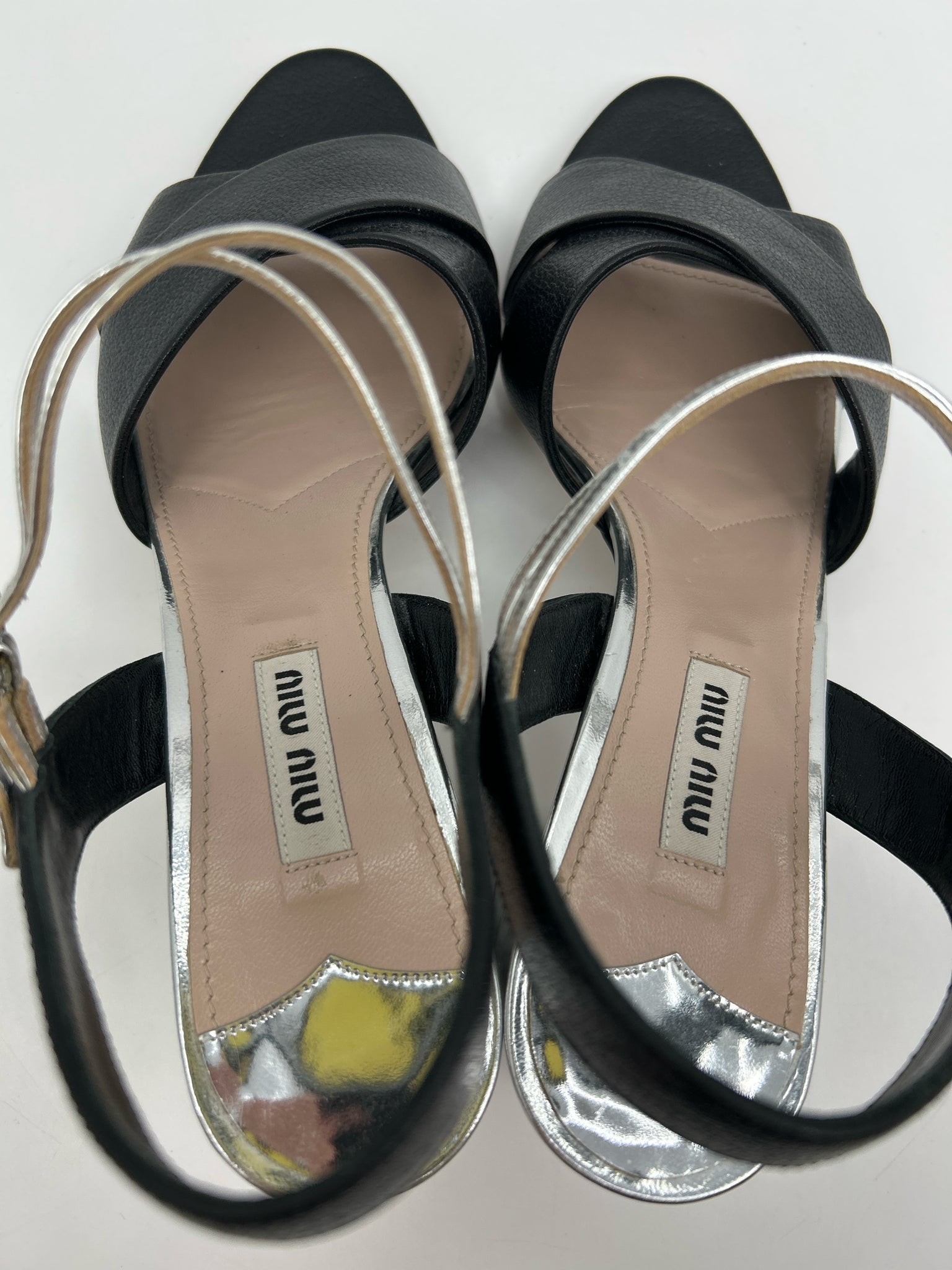 MIU MIU Size 39.5 Black Women Sandal