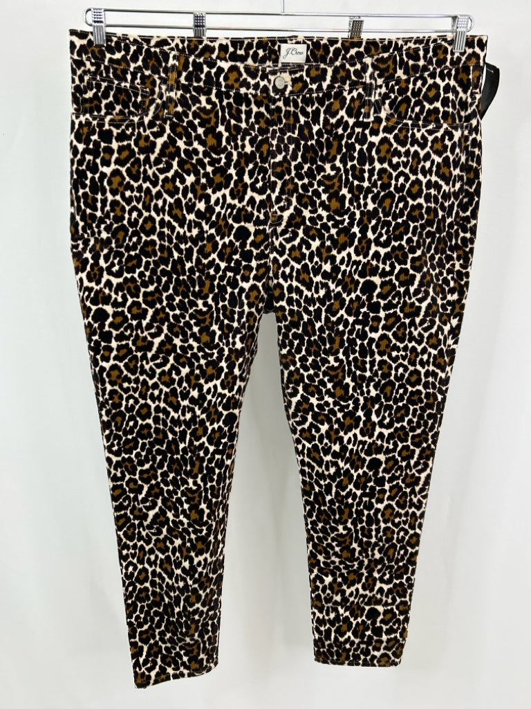 J. CREW Women Size 24/37 Animal Print Pants