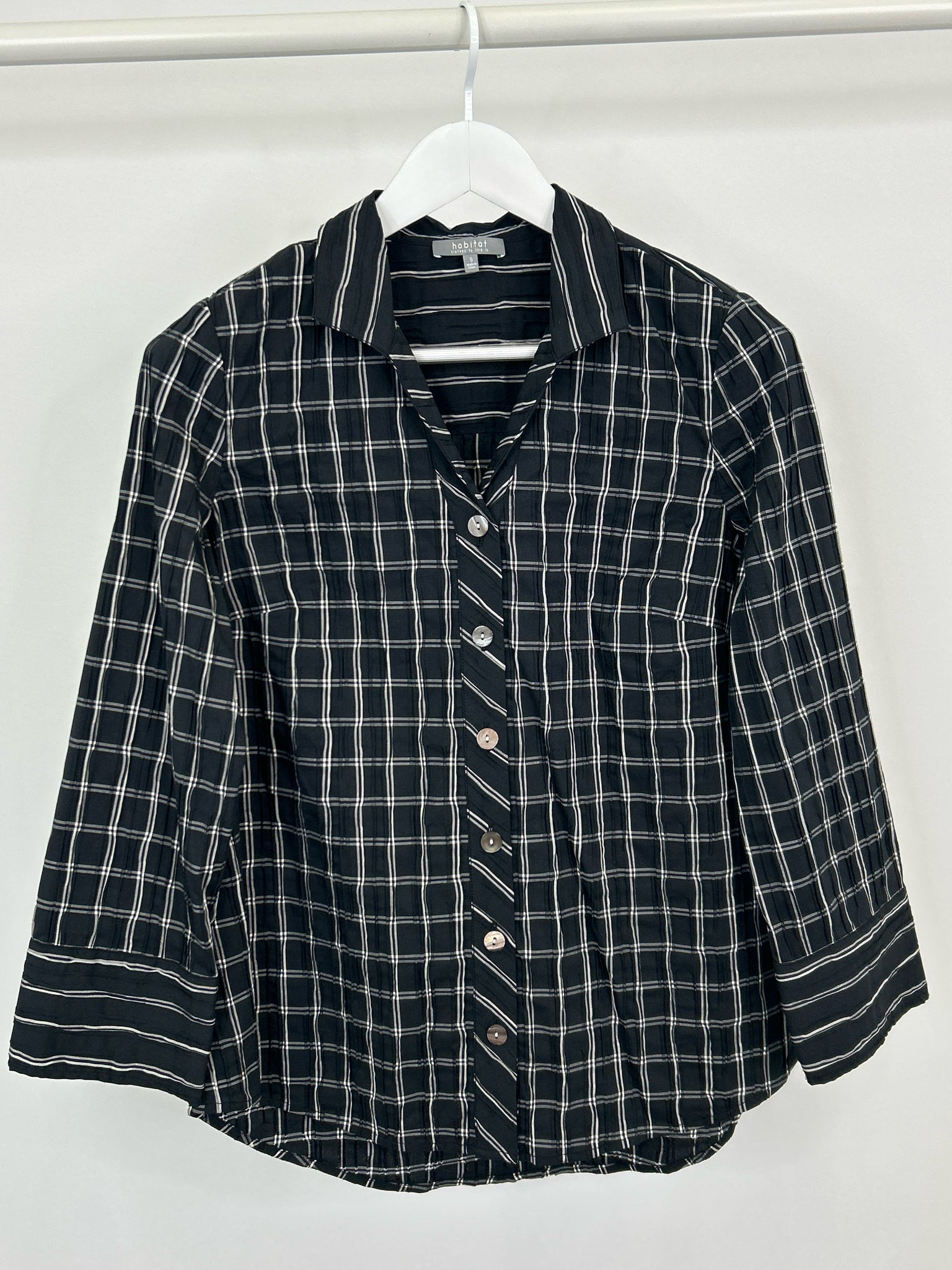 HABITAT Size S Black and White Women Tunic