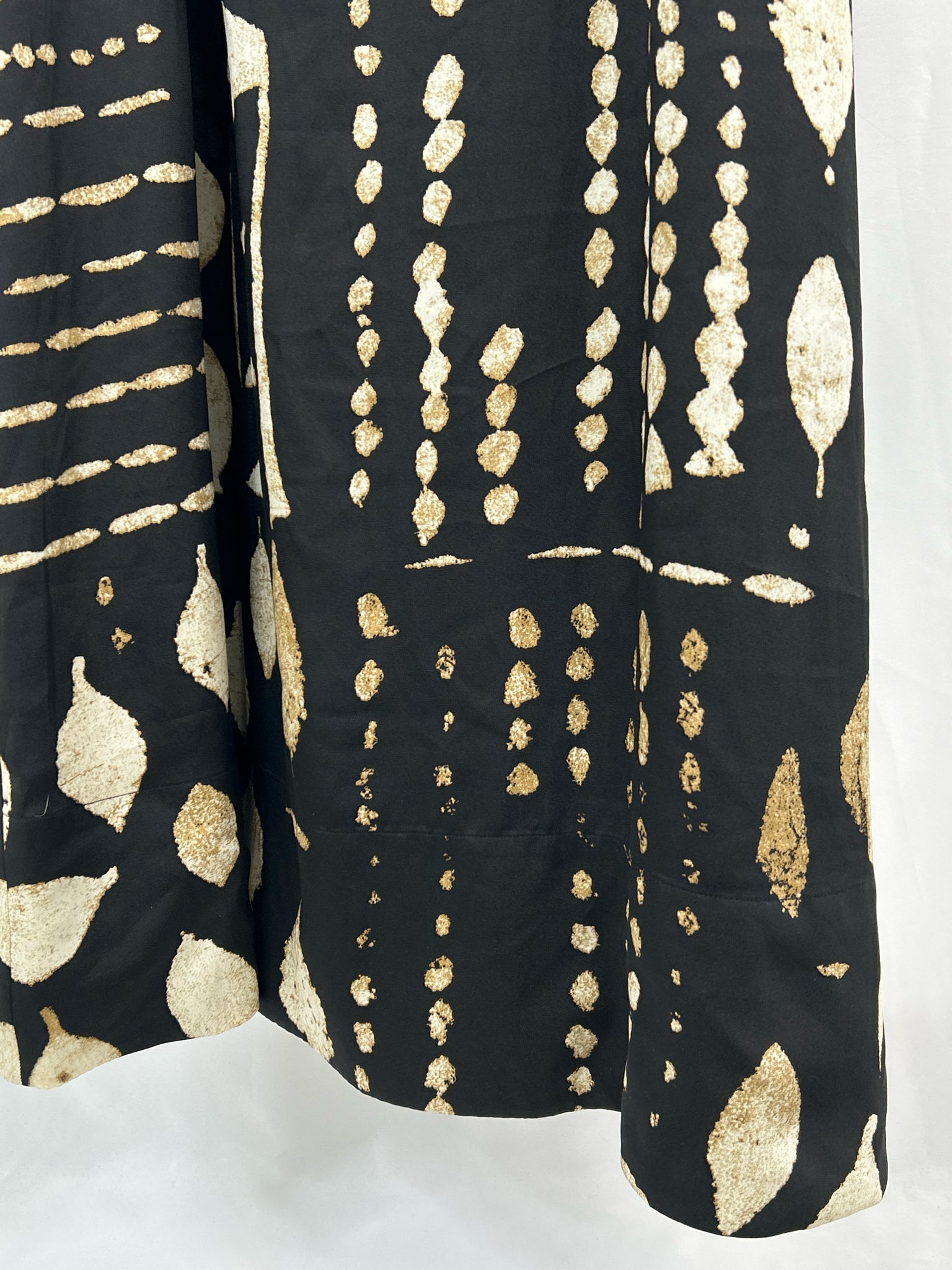 BANANA REPUBLIC NWT Size XL Black Print Women Dress