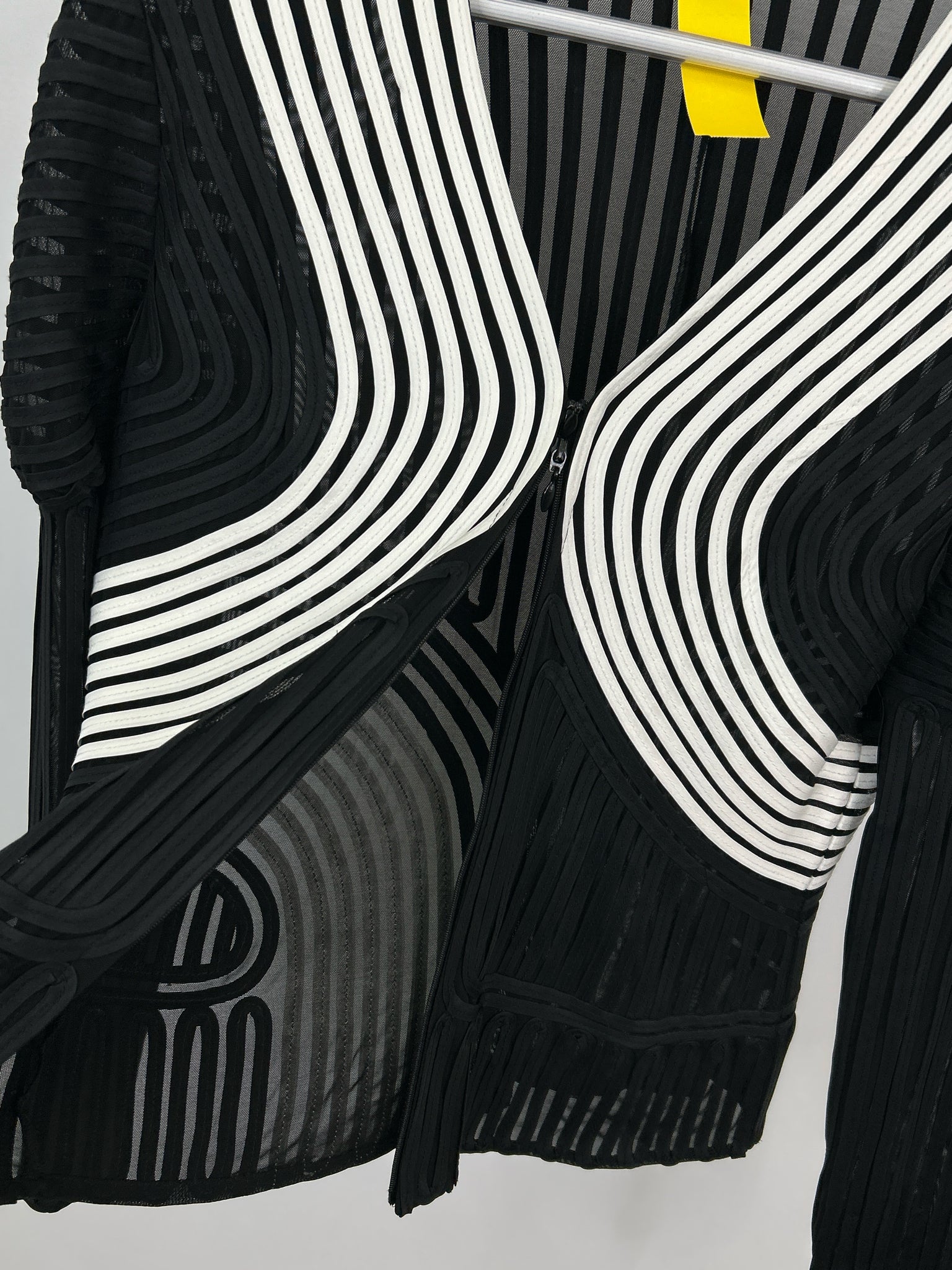 OBSTINEE Size 10 Black and White Women Jacket
