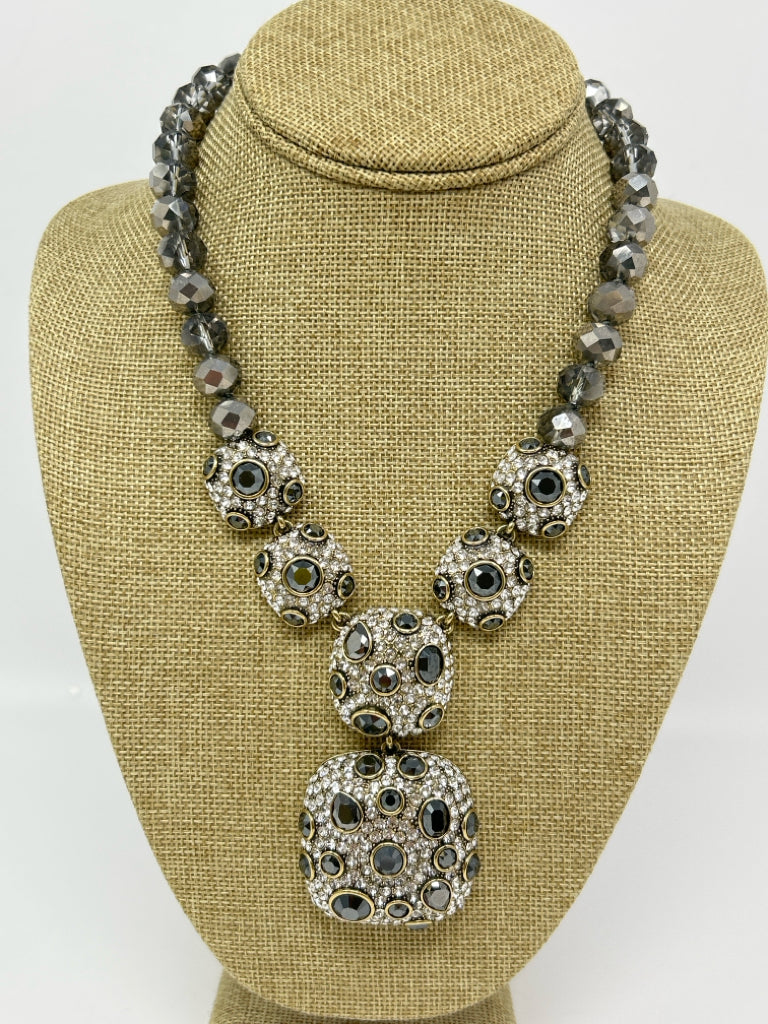 HEIDI DAUS Silver and Black Necklace