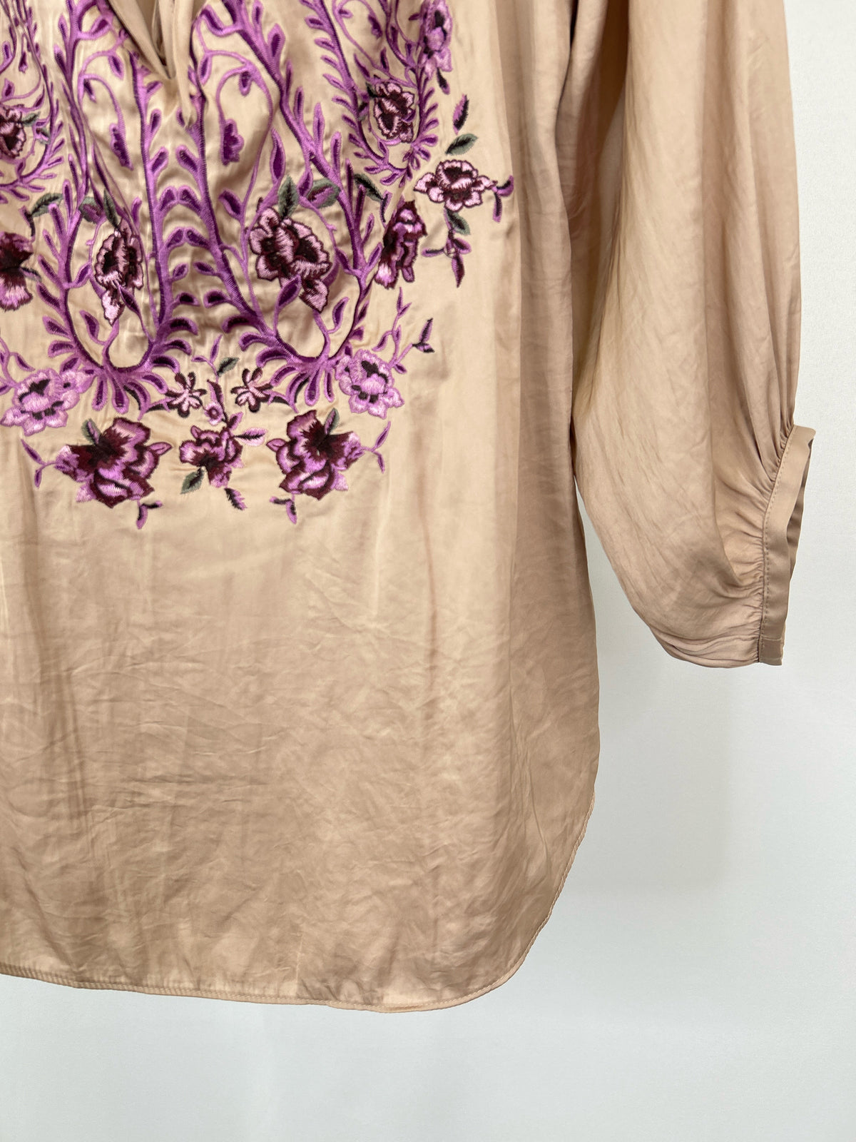 White House Black Market Size L Light Brown Women Top