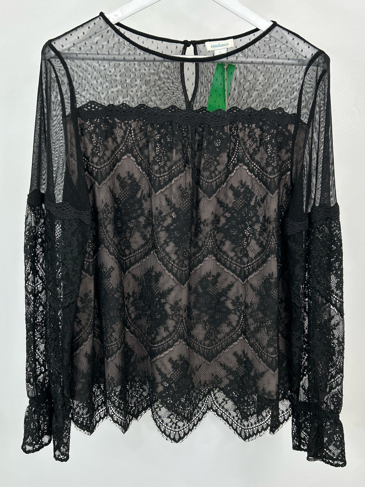 SUNDANCE Size L Black Women Top