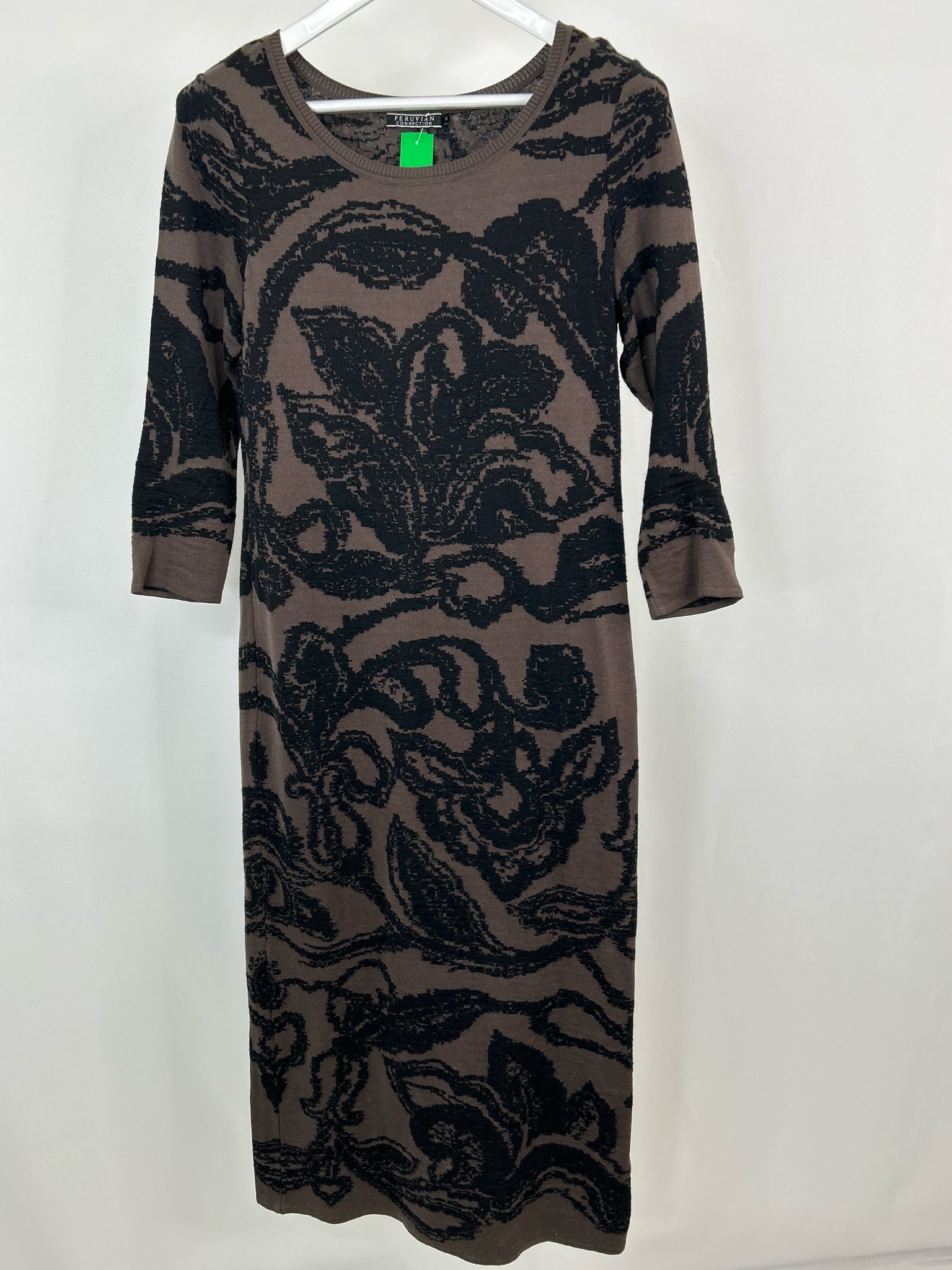 PERUVIAN CONNECTION Size M Black & Brown Women Dress