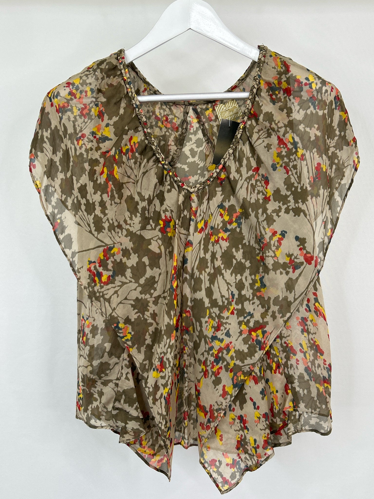 POSTELLA Size S Brown floral Women Top
