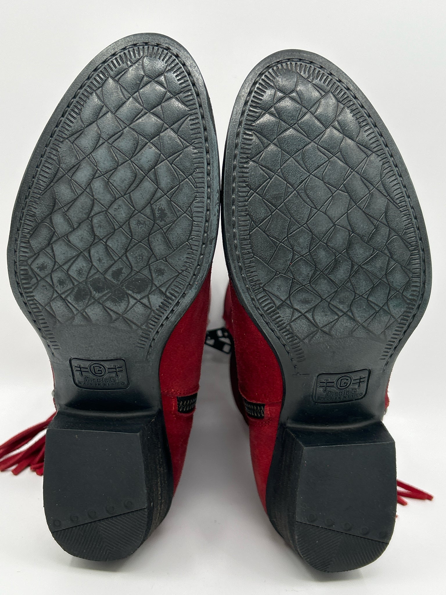 Circle G Boots Size 7.5 Red Women Booties