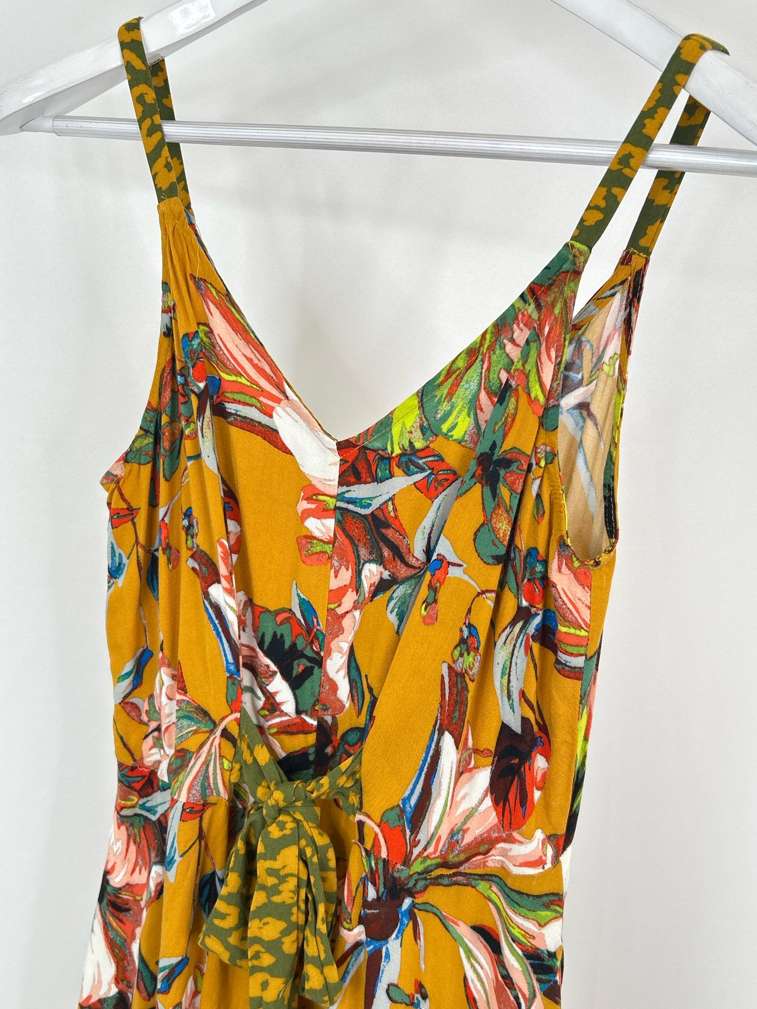 MSK Size M mustard print Women Jumpsuit