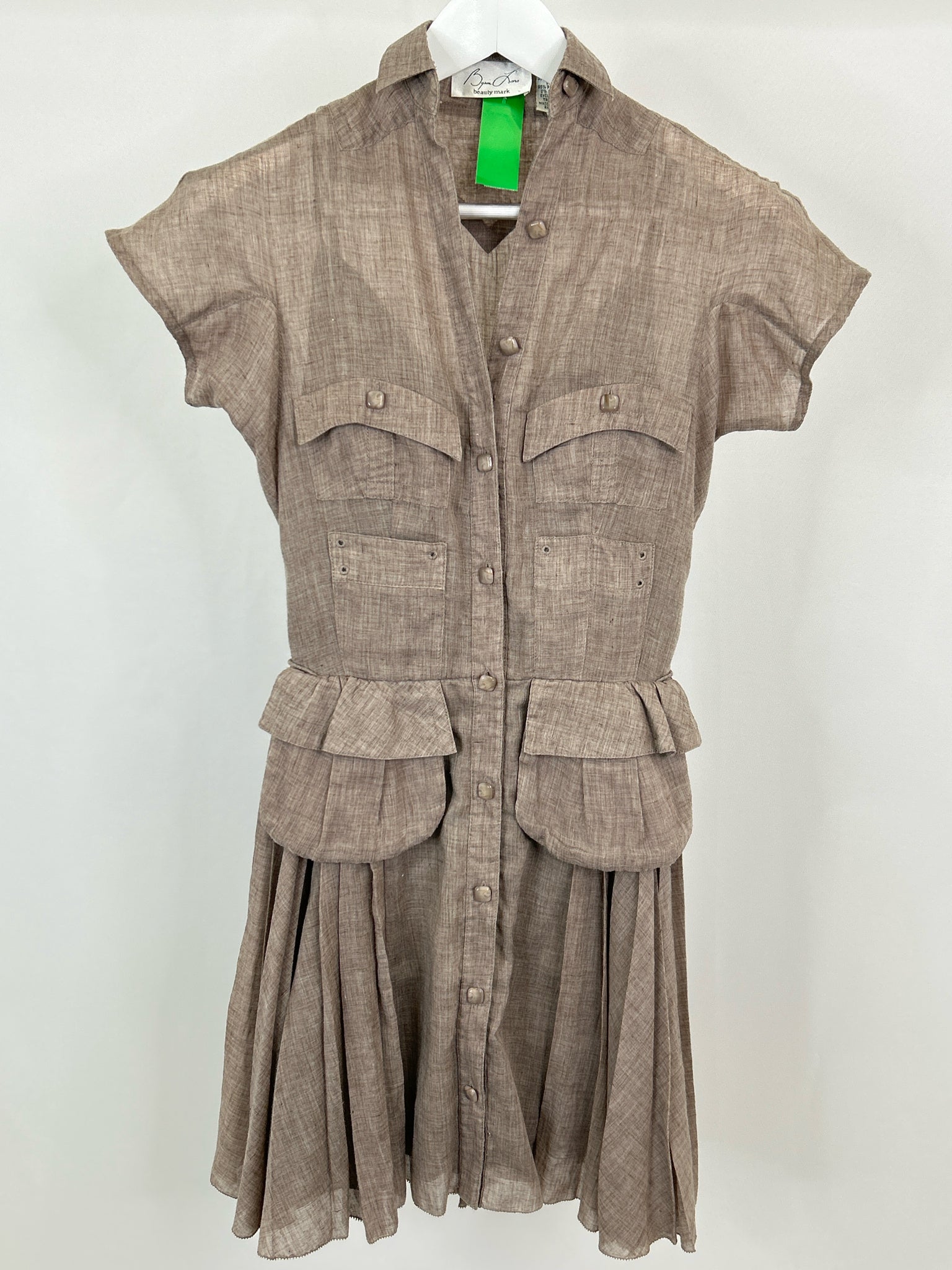 BYRON LARS Size 4 Taupe Women's Dress