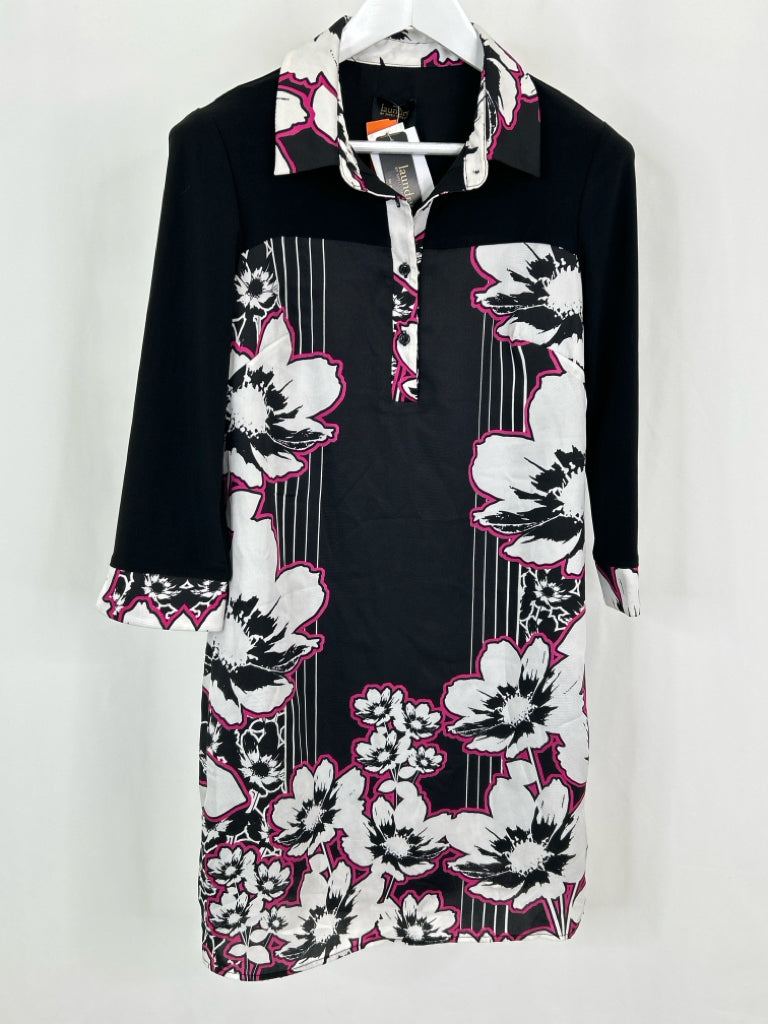 LAUNDRY BY SHELLI SEGAL Women Size 6 BLACK AND PINK Dress