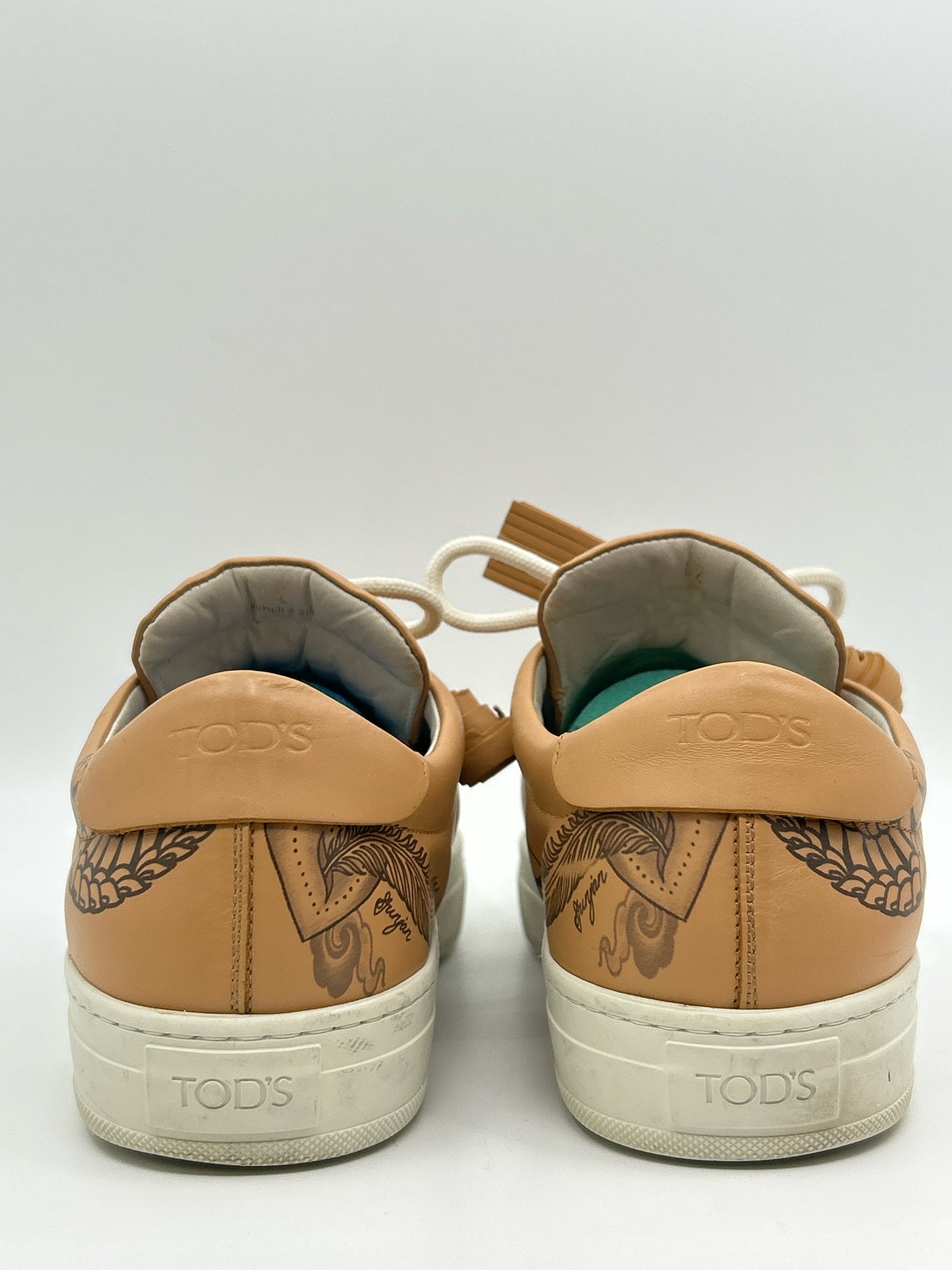 TOD'S Size 41.5 Tan Women Sneakers