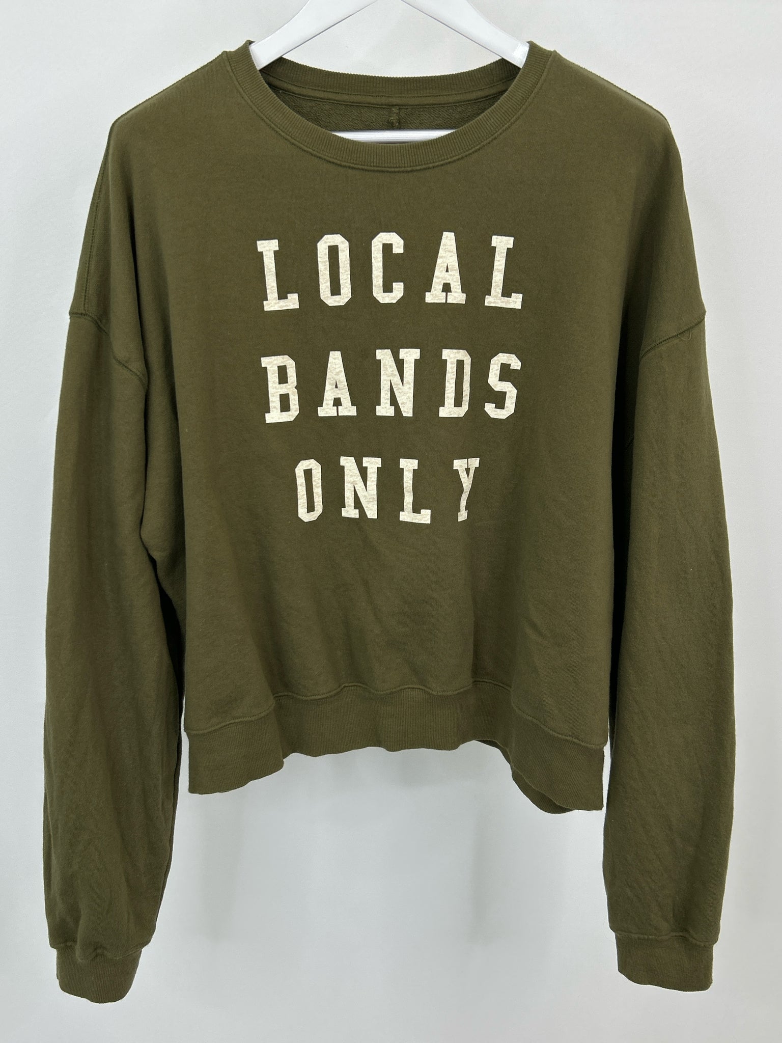 PILCRO Size XL Olive Green Women Sweatshirt