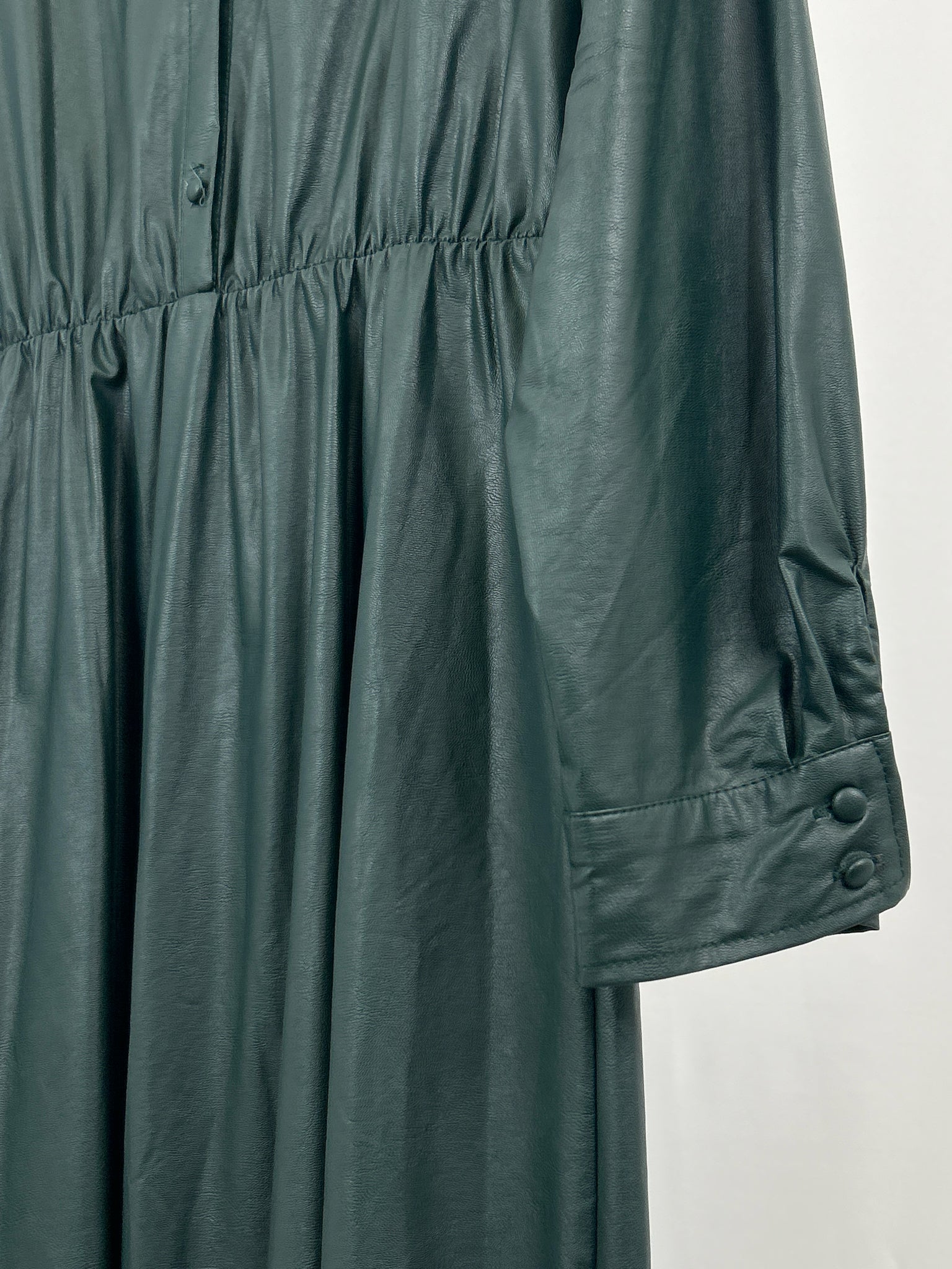 LAUREN VIDAL Size L Hunter Green Women Dress