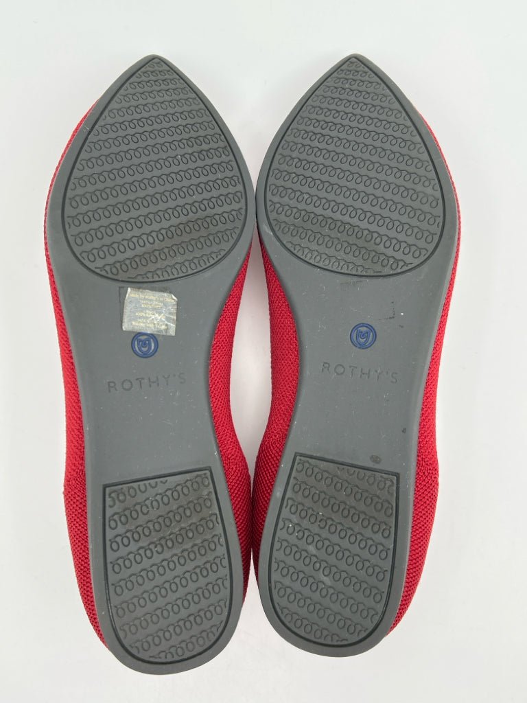 ROTHY'S Women Size 8W Red Flats