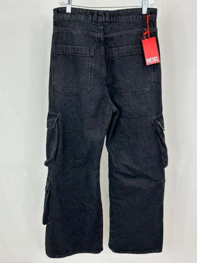 DIESEL Women Size 25 BLACK DENIM jeans