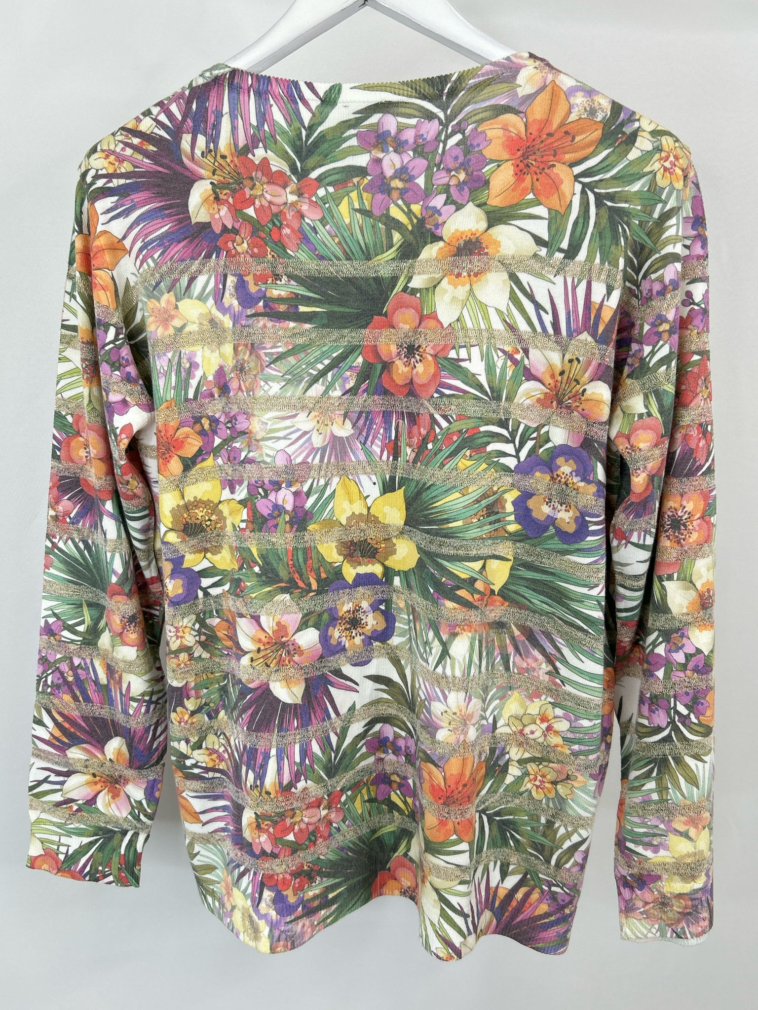 MADELEINE Size 16 PURPLE FLORAL Women Cardigan