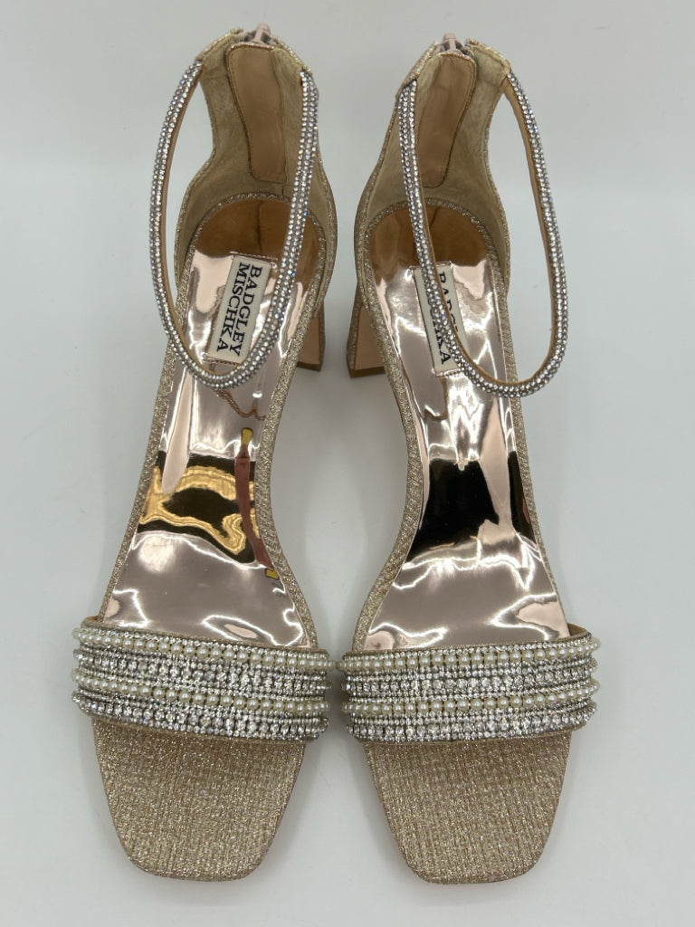 BADGLEY MISCHKA Women Size 11 Gold Sandal