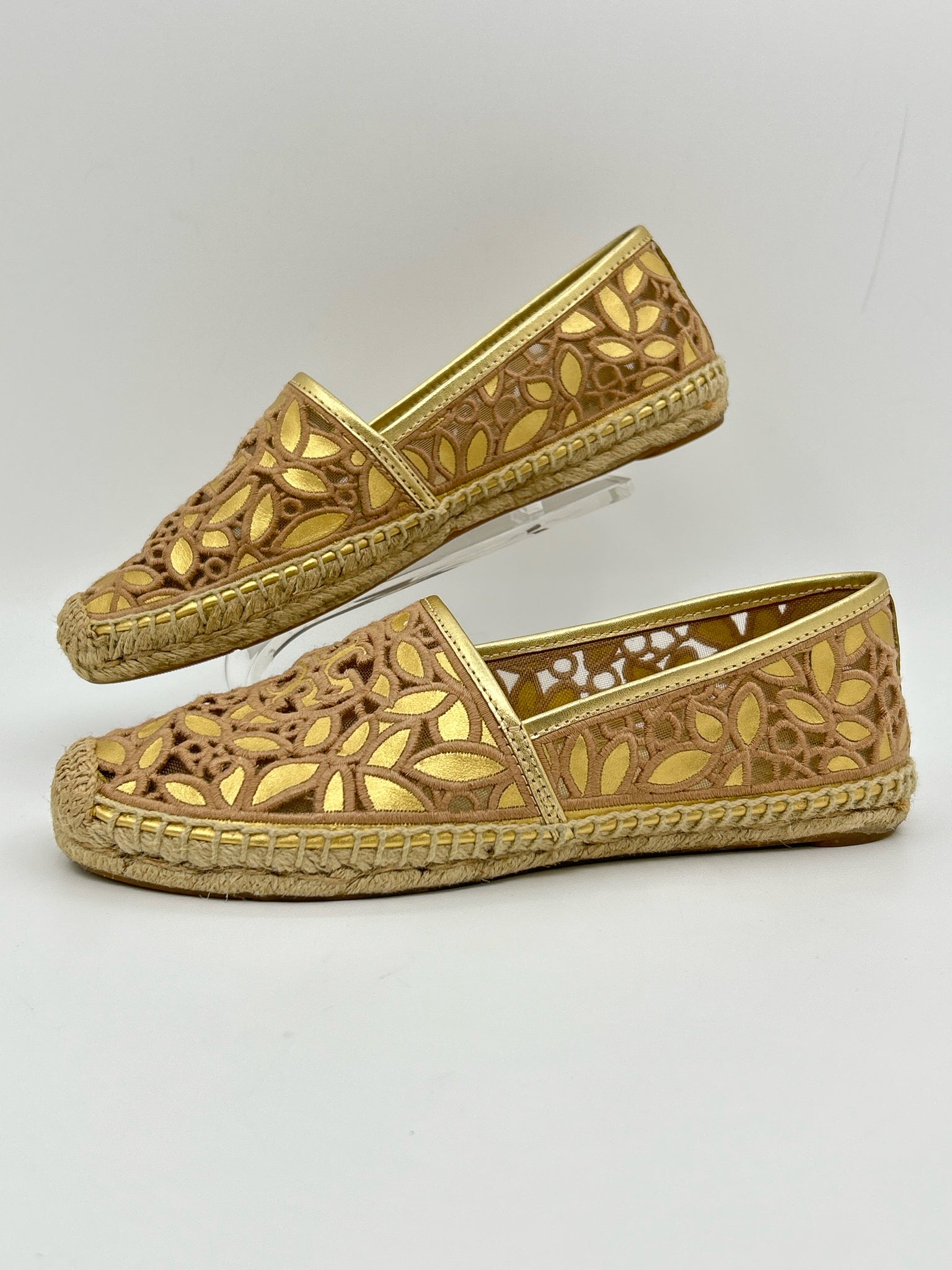 TORY BURCH Size 8 Gold Women Flats